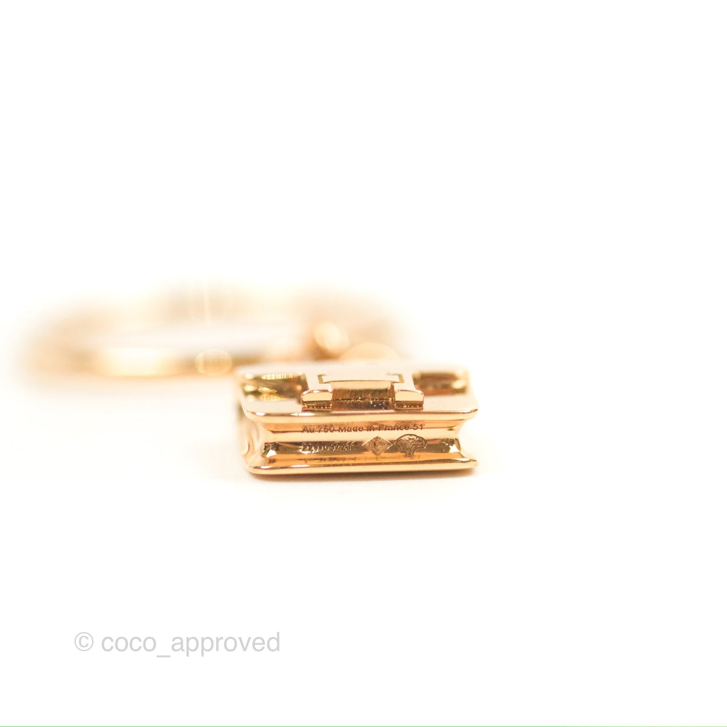 Hermès Amulettes Constance Ring Rose Gold Size 51