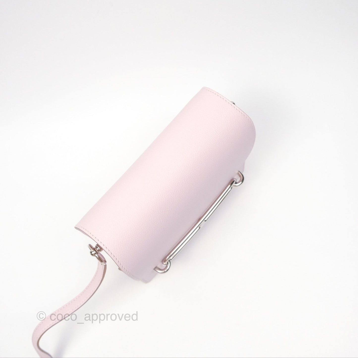 Hermès Roulis Mini 18 Mauve Pale Evercolor Palladium Hardware