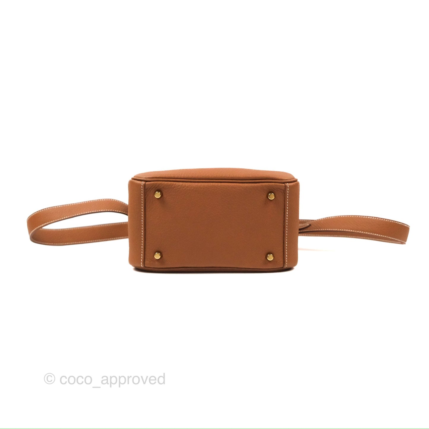 Hermès Mini Lindy 20 Gold Clemence Gold Hardware