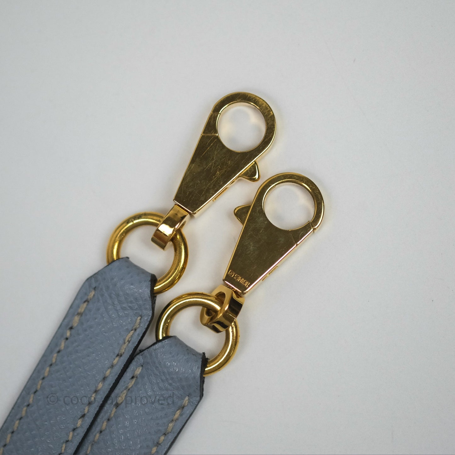 Hermès Kelly II 28 Sellier Bleu Lin J7 Epsom Gold Hardware