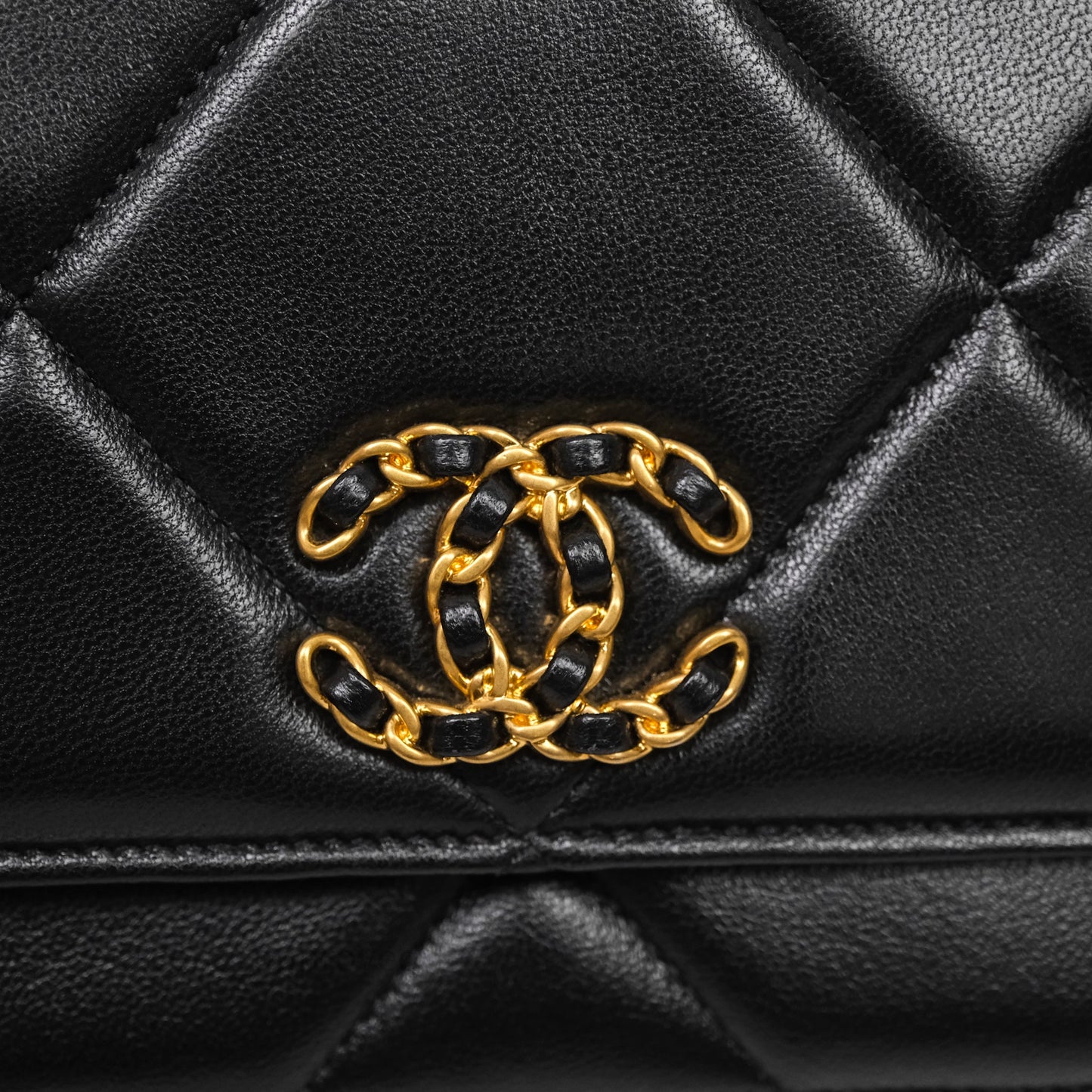 Chanel 19 Wallet on Chain WOC Black Mixed Hardware