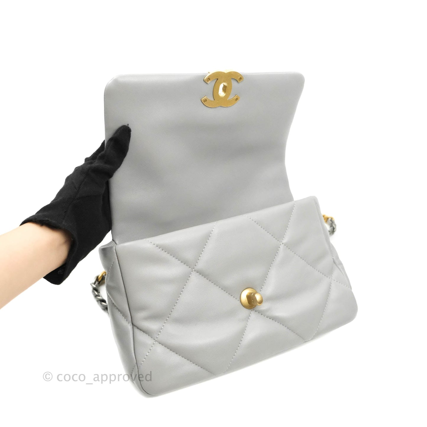 Chanel 19 Small Grey Mixed Hardware 21B