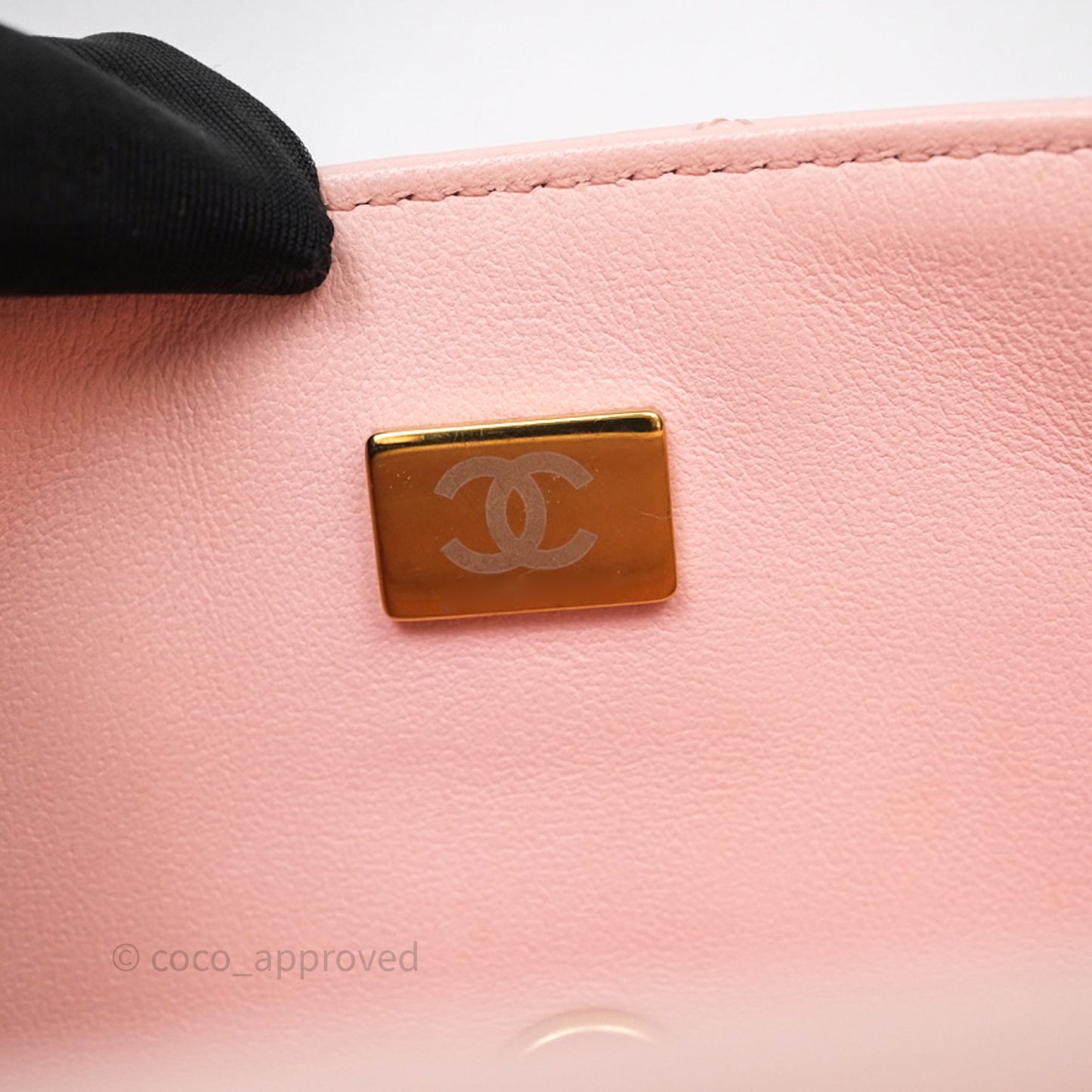 Chanel Top Handle Mini Rectangular Flap Bag Pink Lambskin Aged Gold Hardware