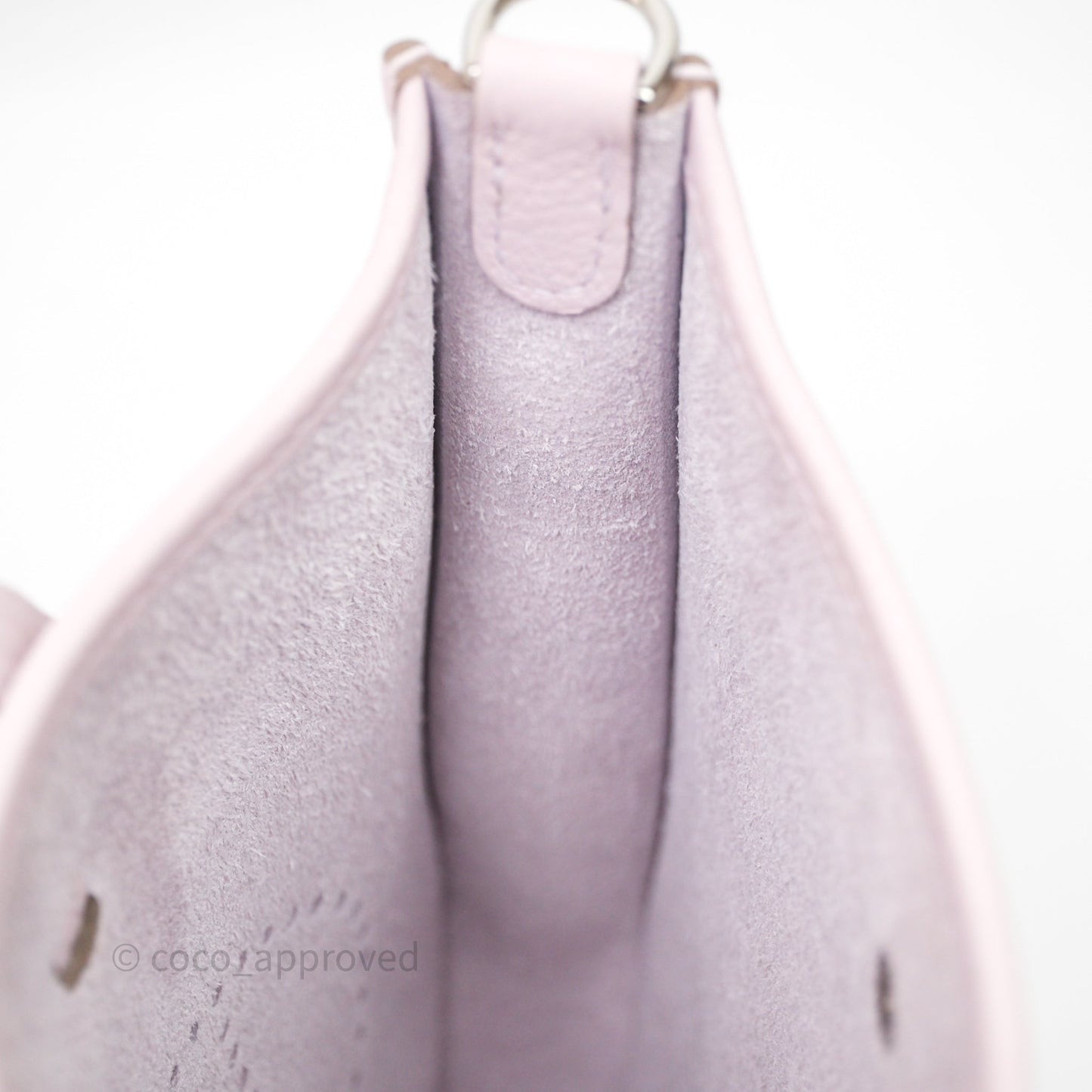 Hermes Mini Evelyne 16 Mauve Pâle 09 Clemence Palladium Hardware