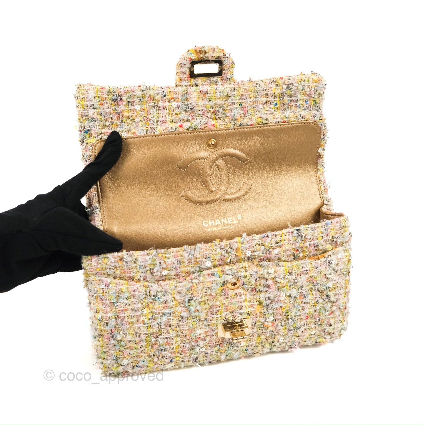 Chanel Reissue Tweed Pastel Garden Party Flap