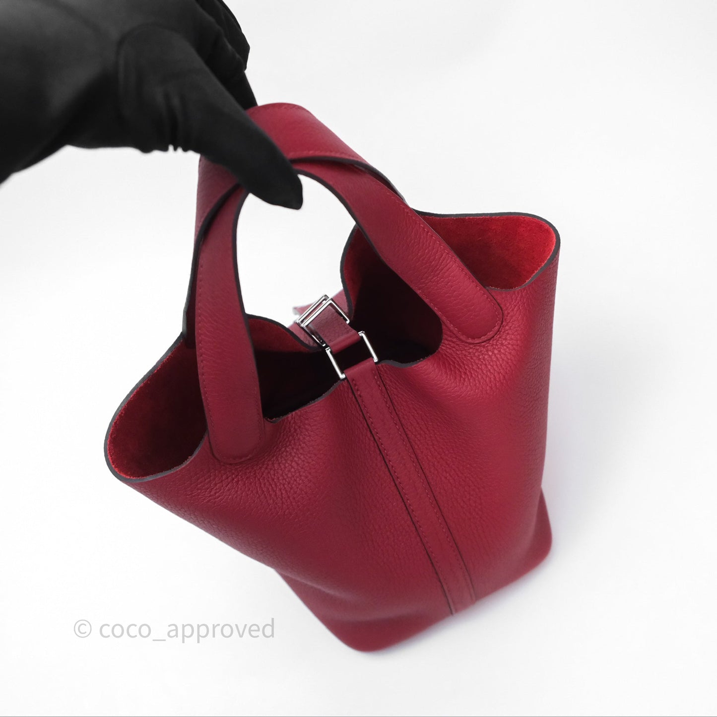 Hermès Picotin Lock 18 Rouge Grenat K1 Clemence Palladium Hardware