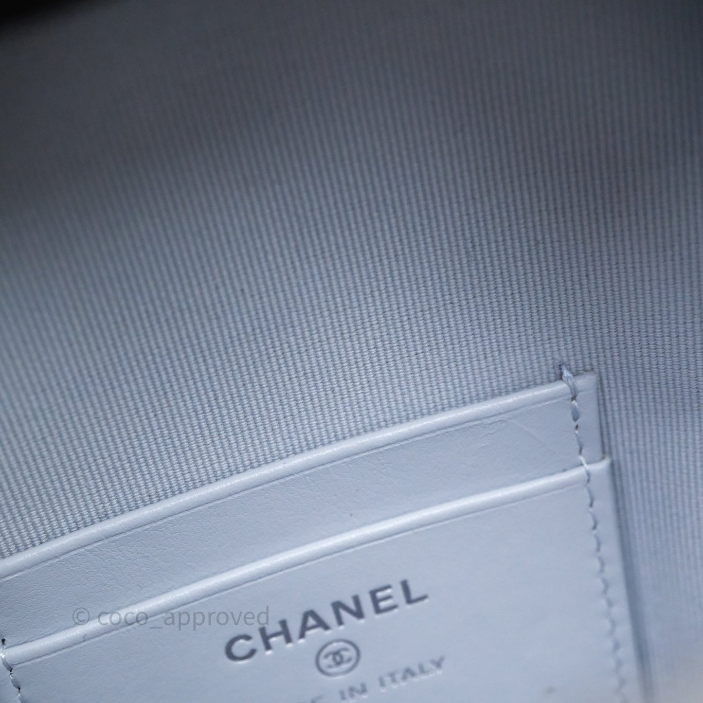 Chanel Classic Mini Backpack Light Blue Caviar Silver Hardware