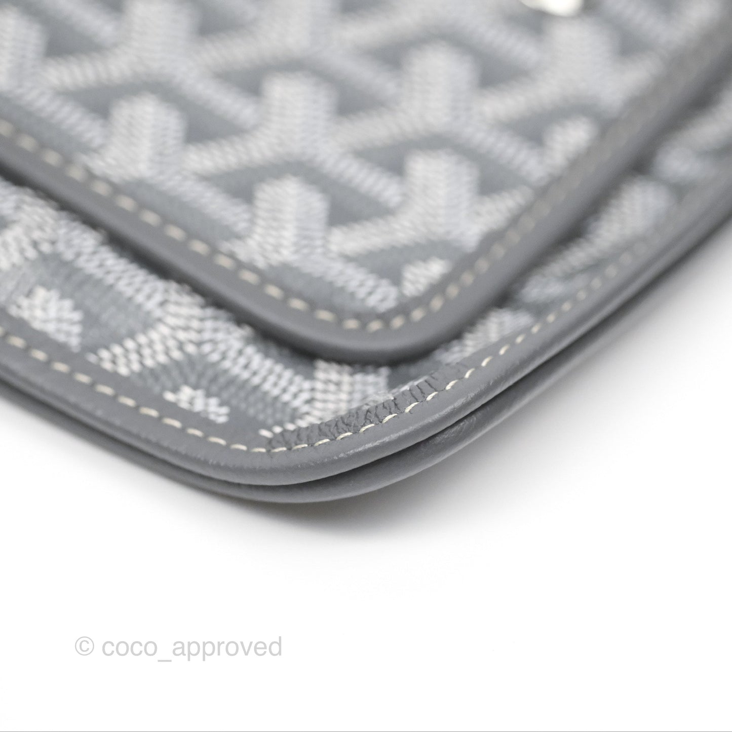Goyard Plumet Pocket Wallet Grey Goyardine Canvas