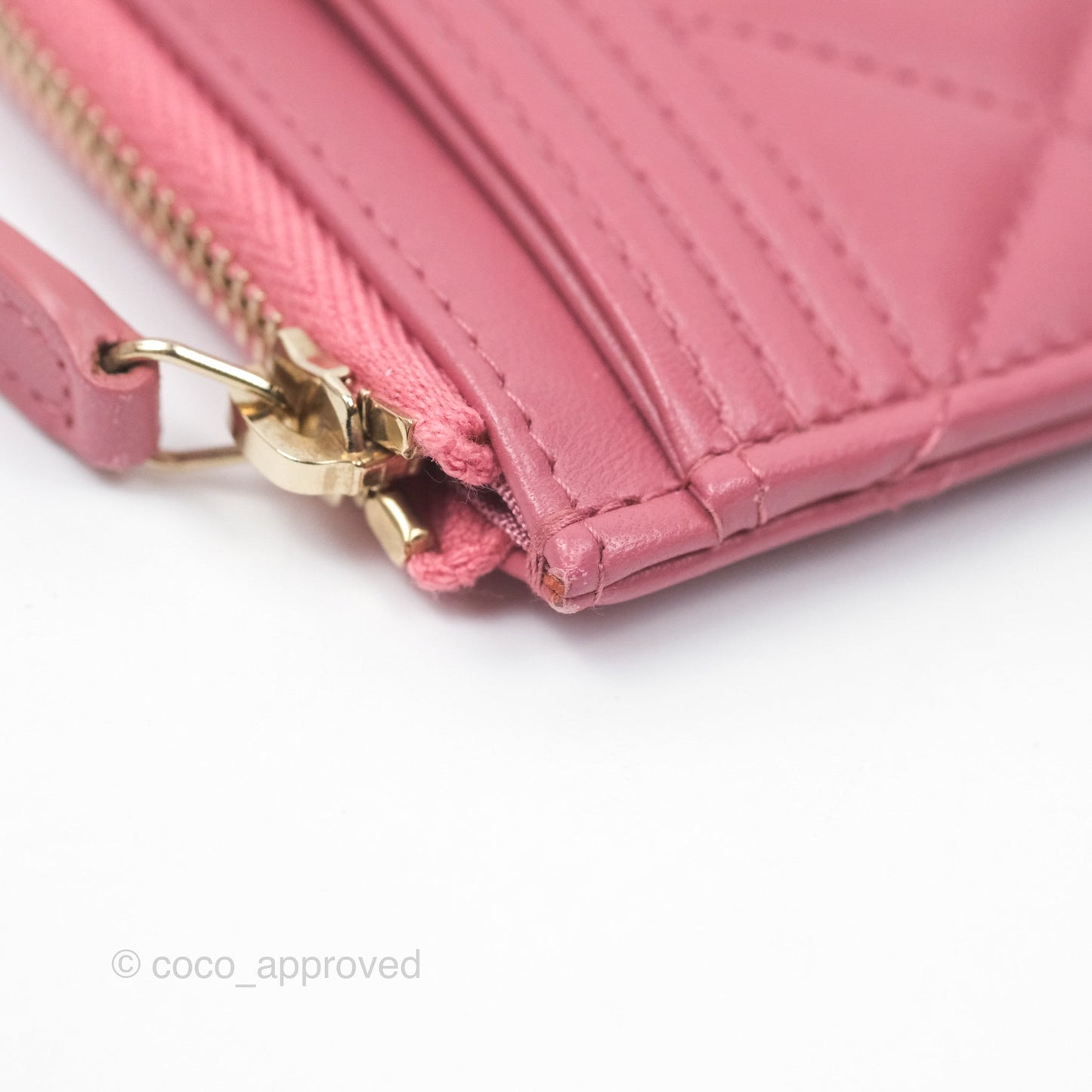 Chanel Boy Long Pouch Wallet Dusty Pink Lambskin Aged Gold Hardware