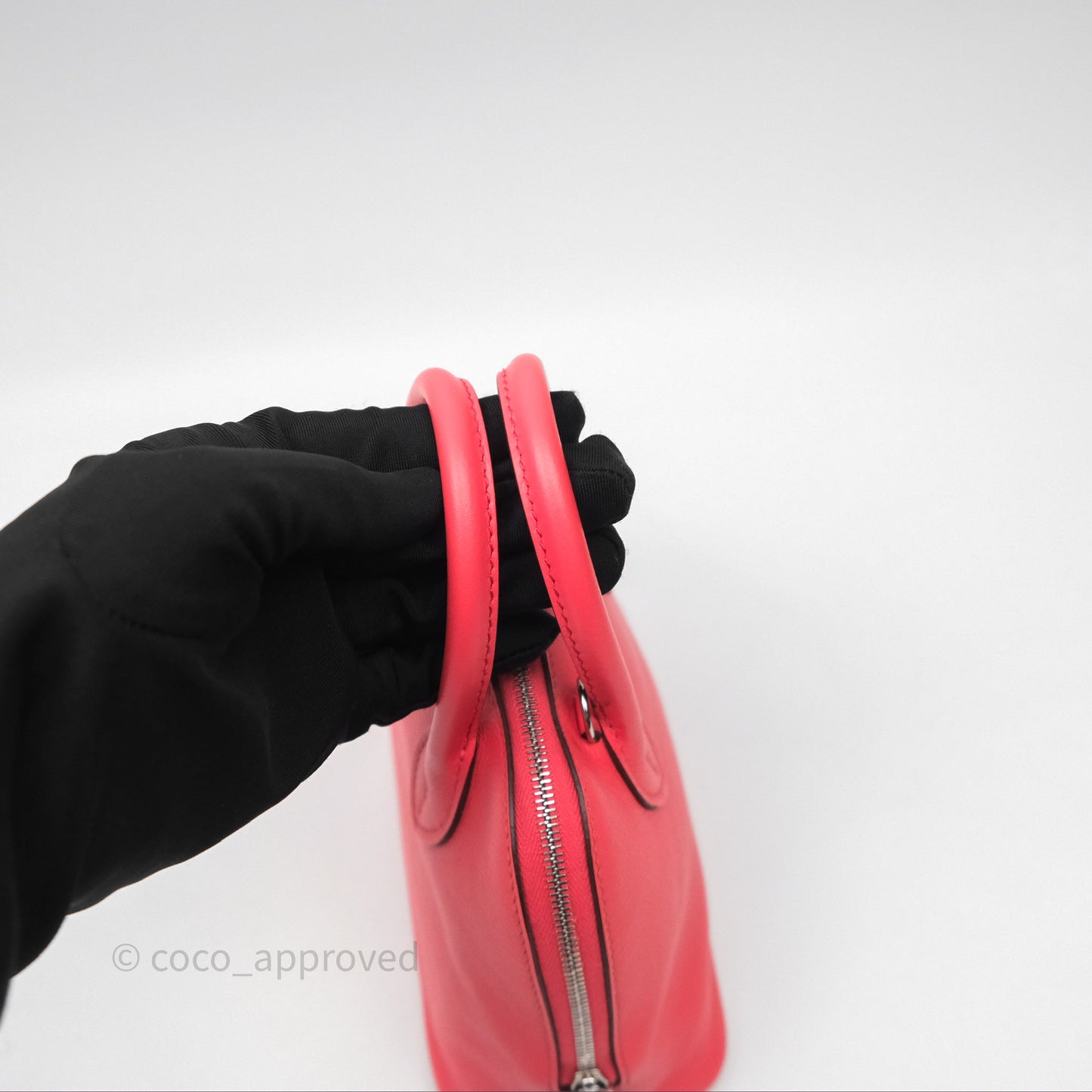 Hermès Bolide Mini 1923 Rose Texas 0E/ Cuivre 6C Evercolor Palladium Hardware
