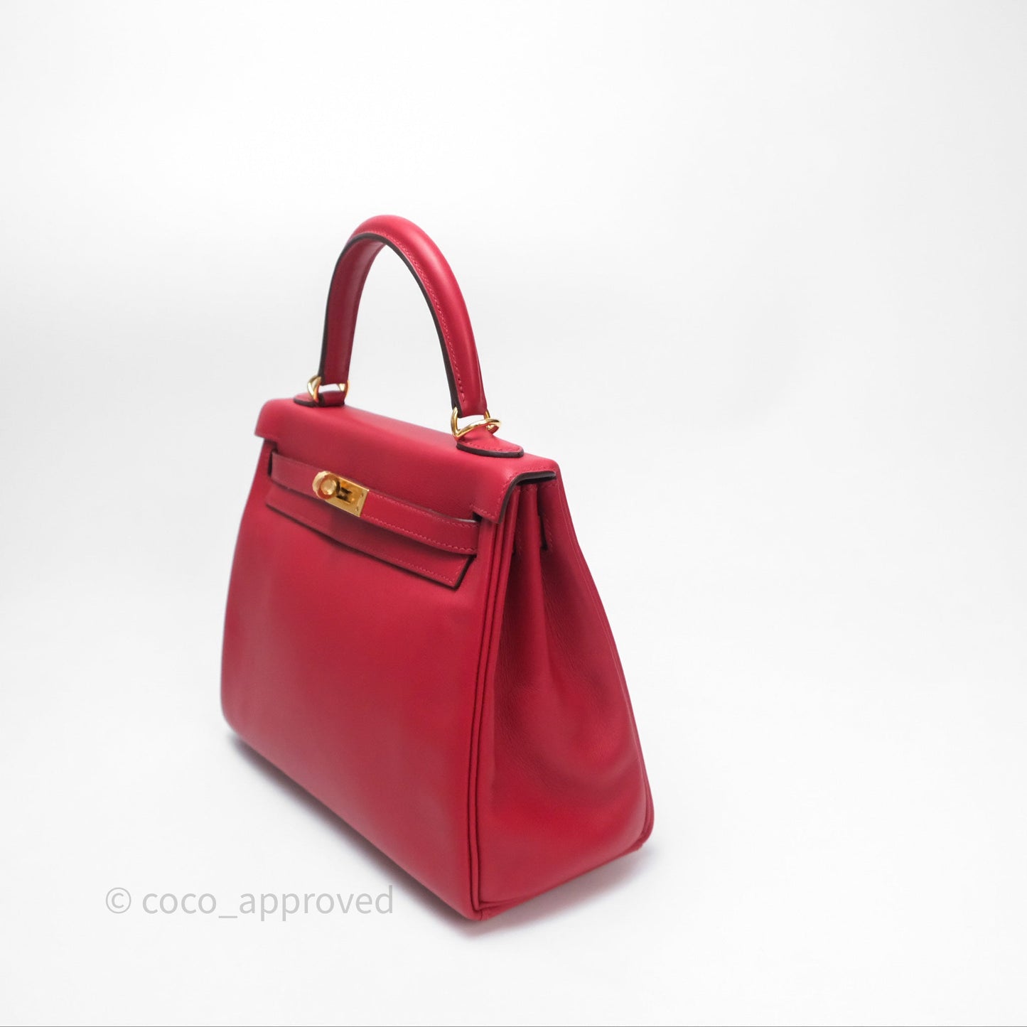 Hermès Kelly II 25 Retourne Swift Rouge Piment 5X Gold Hardware