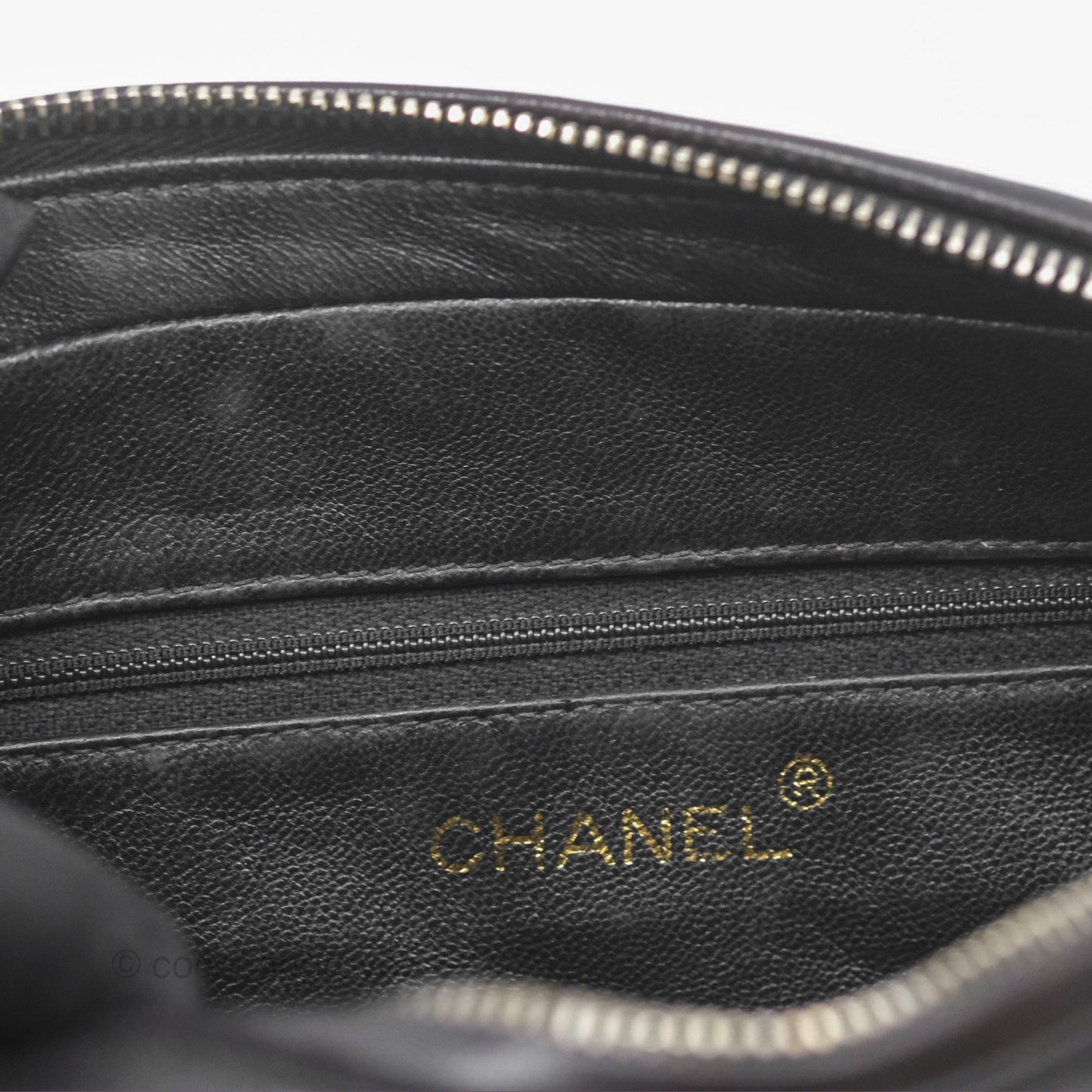 Chanel Vintage Small Camera Bag Black Lambskin Gold Hardware