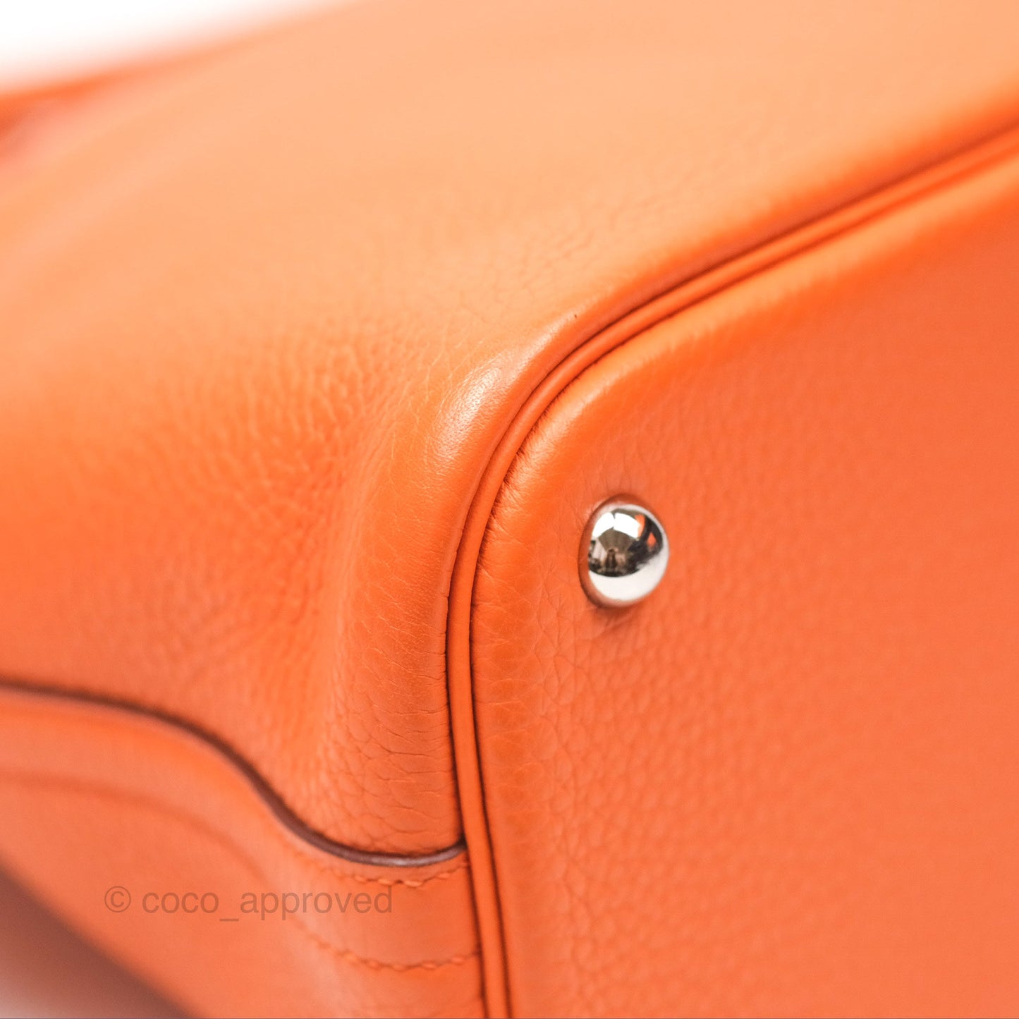 Hermès Bolide 31 Orange H Clemence Palladium Hardware