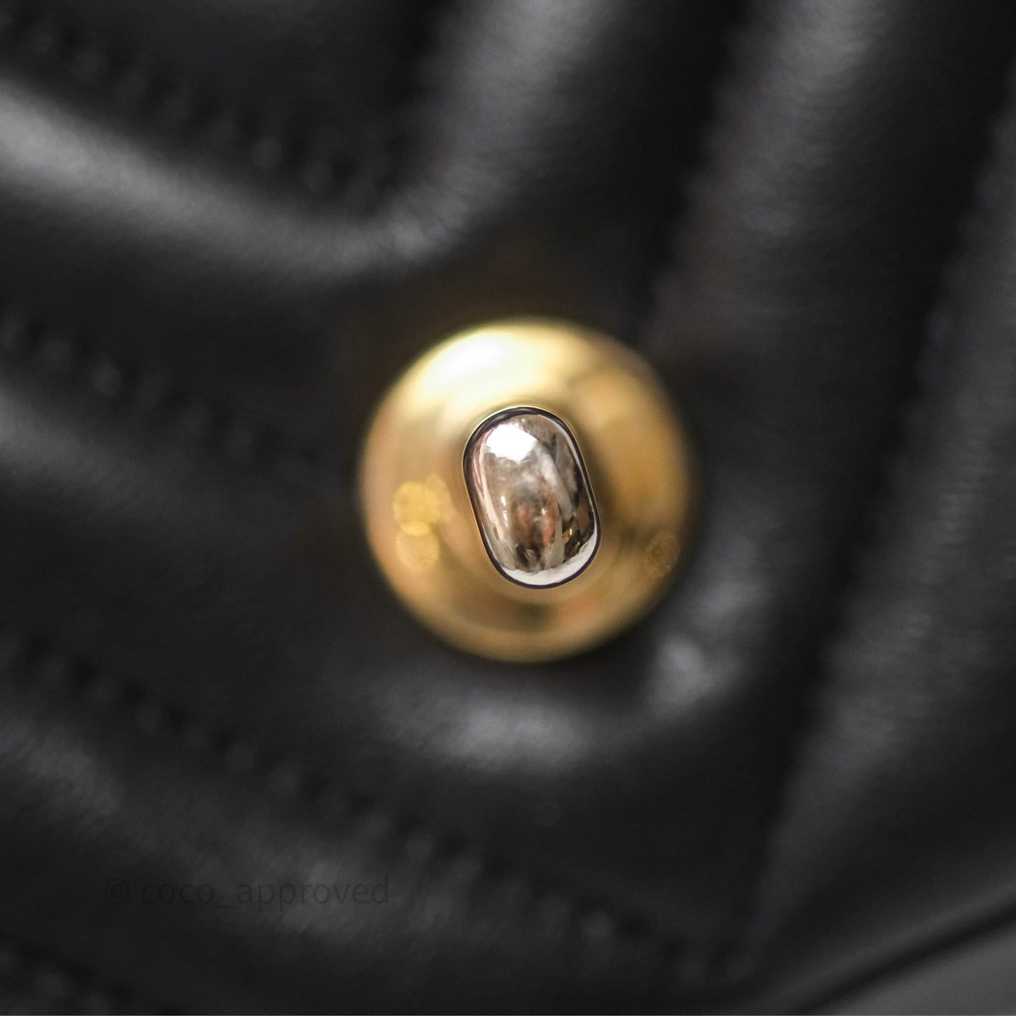 Chanel Mini Rectangular Chevron Black Lambskin Gold Hardware