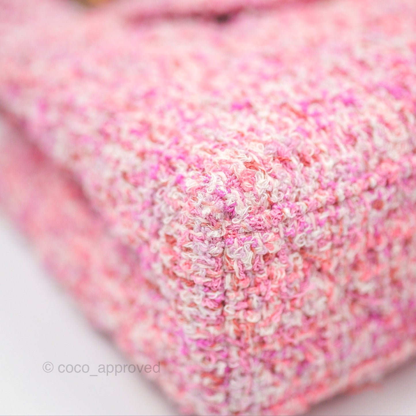 Chanel Kelly Bag Pink Tweed Aged Gold Hardware