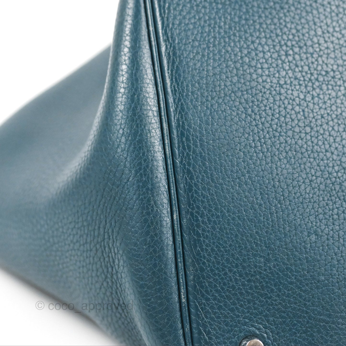 Hermès Picotin 22 Vert Bosphore Clemence Silver Hardware