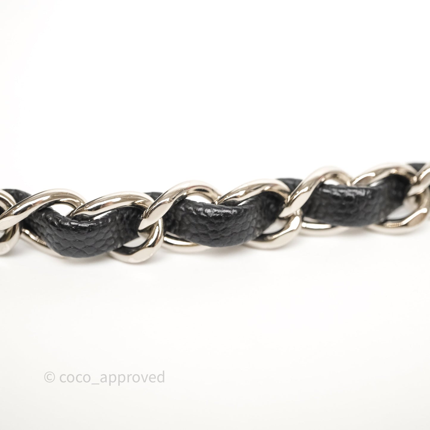 Chanel Mini Rectangular Flap Chevron Black Caviar Silver Hardware
