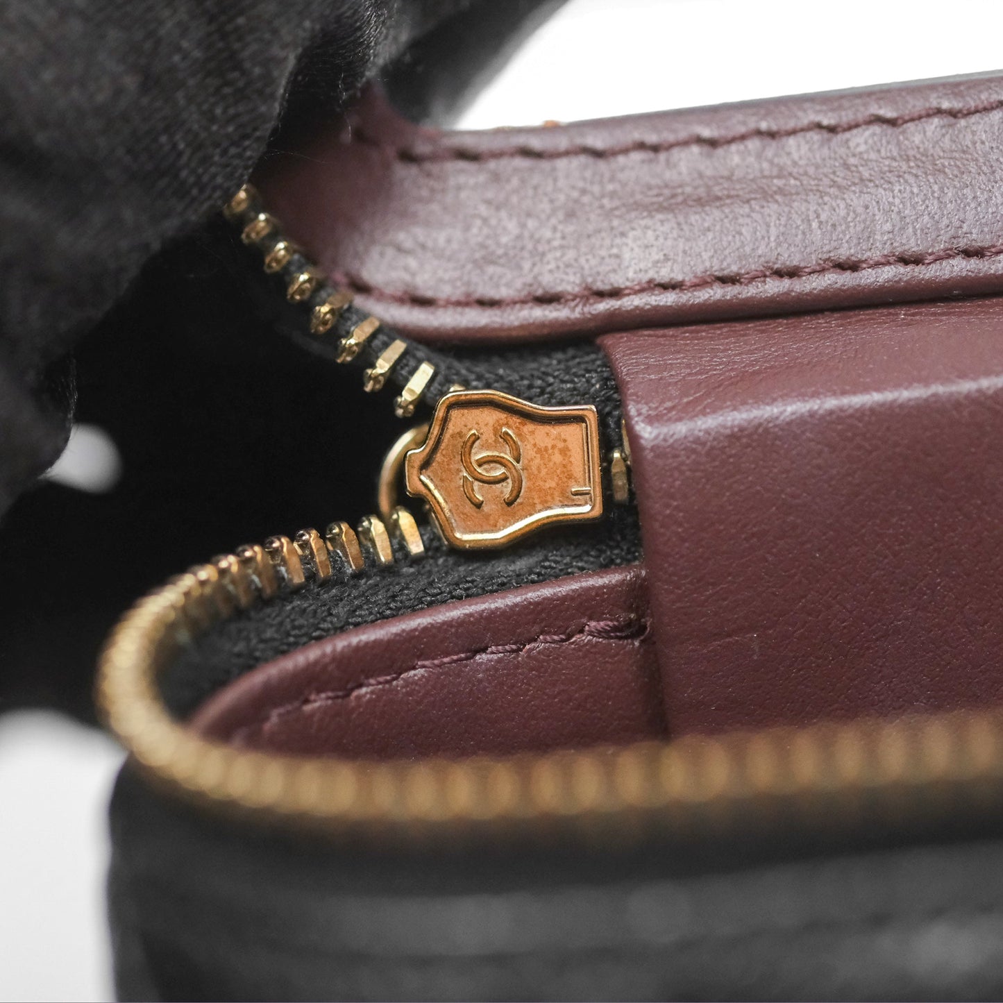 Chanel Classic Mini Vanity With Chain Black Caviar Gold Hardware