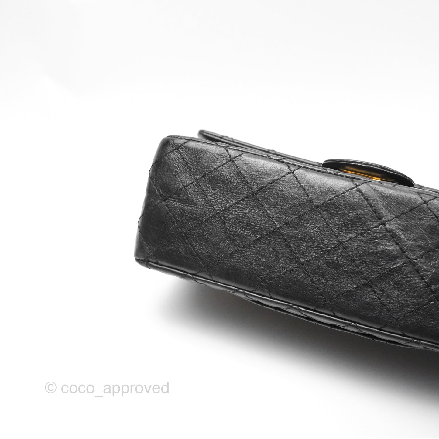 Chanel Reissue 225 Quilted Black Aged Calfskin Aged Gold Hardware