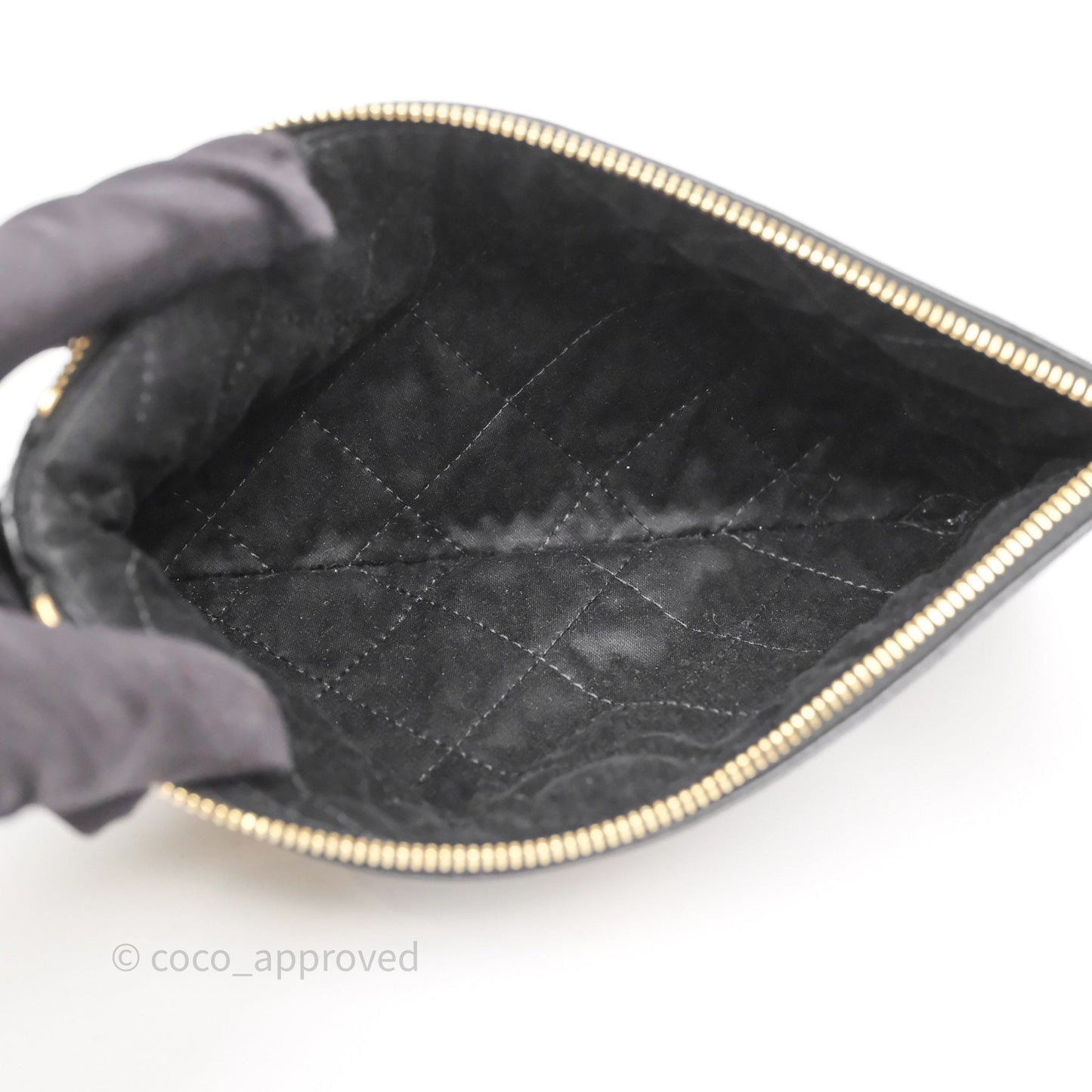 Chanel 22 Bag Medium Black Crumpled Calfskin Aged Gold Hardware