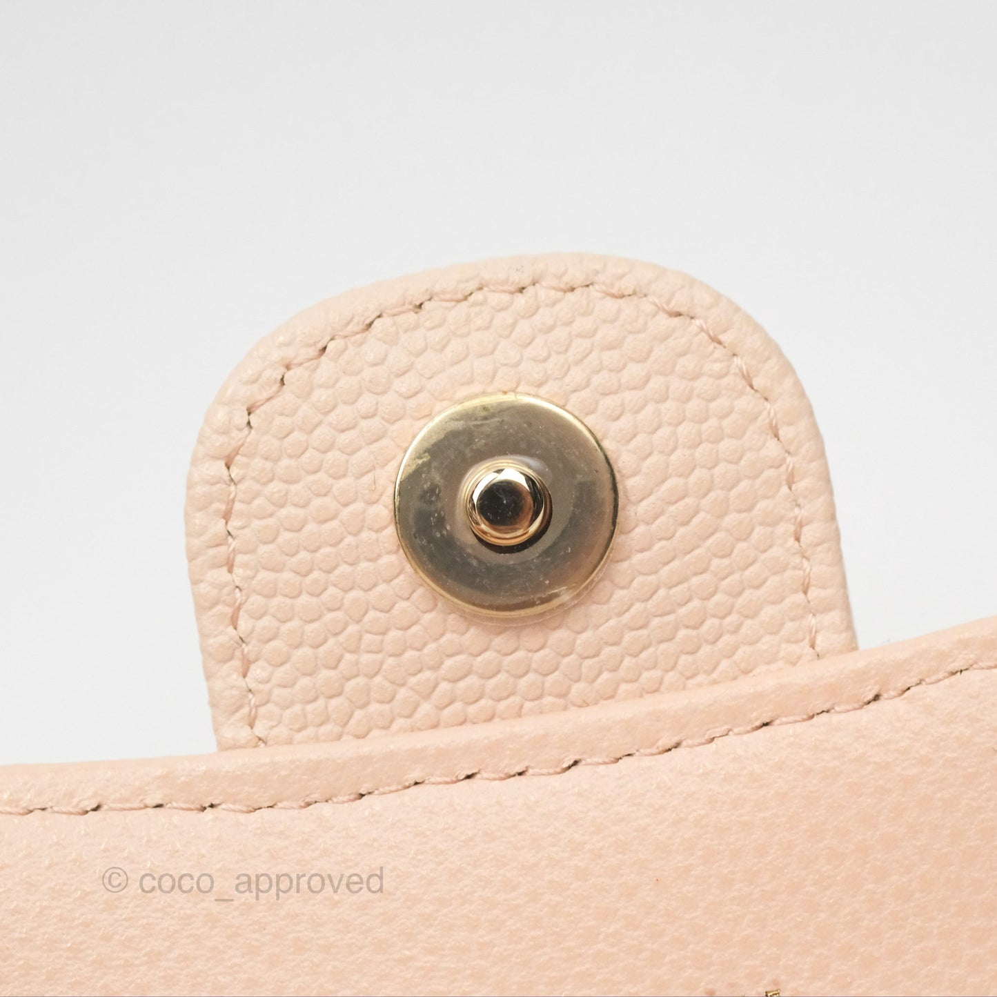 Chanel Mini Clutch With Chain Light Pink Caviar Gold Hardware