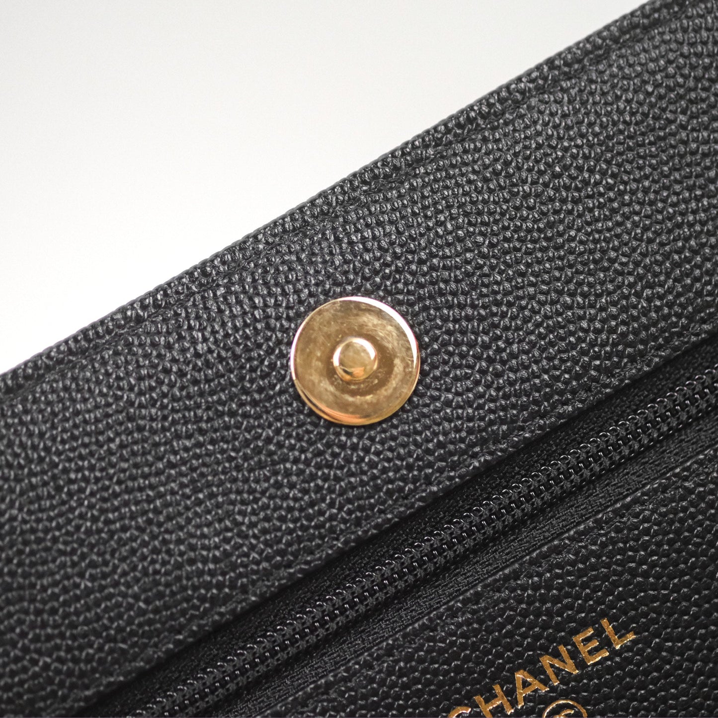 Chanel Mademoiselle WOC Black Caviar Gold Hardware