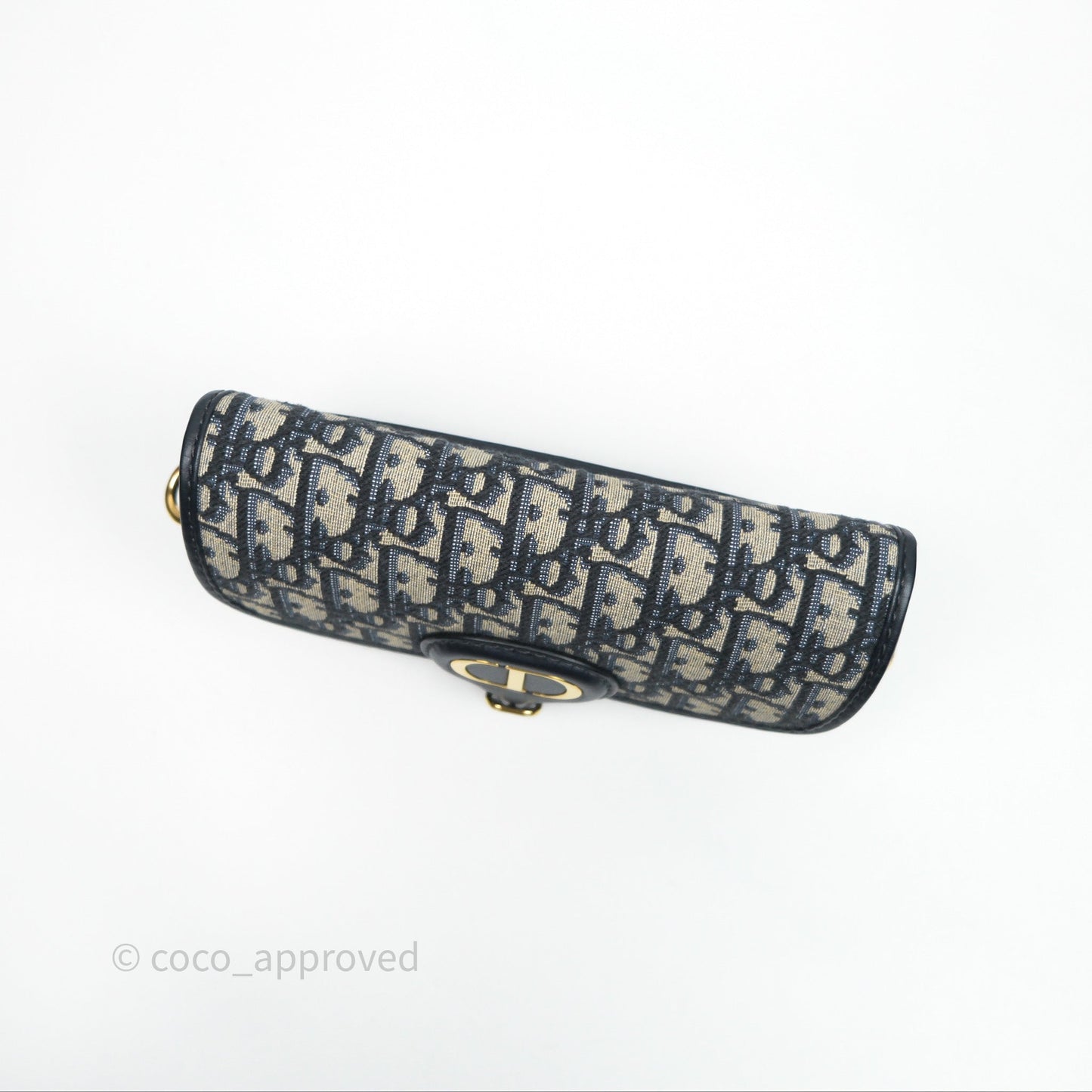 Christian Dior Bobby East-West Bag Blue Oblique Jacquard Canvas