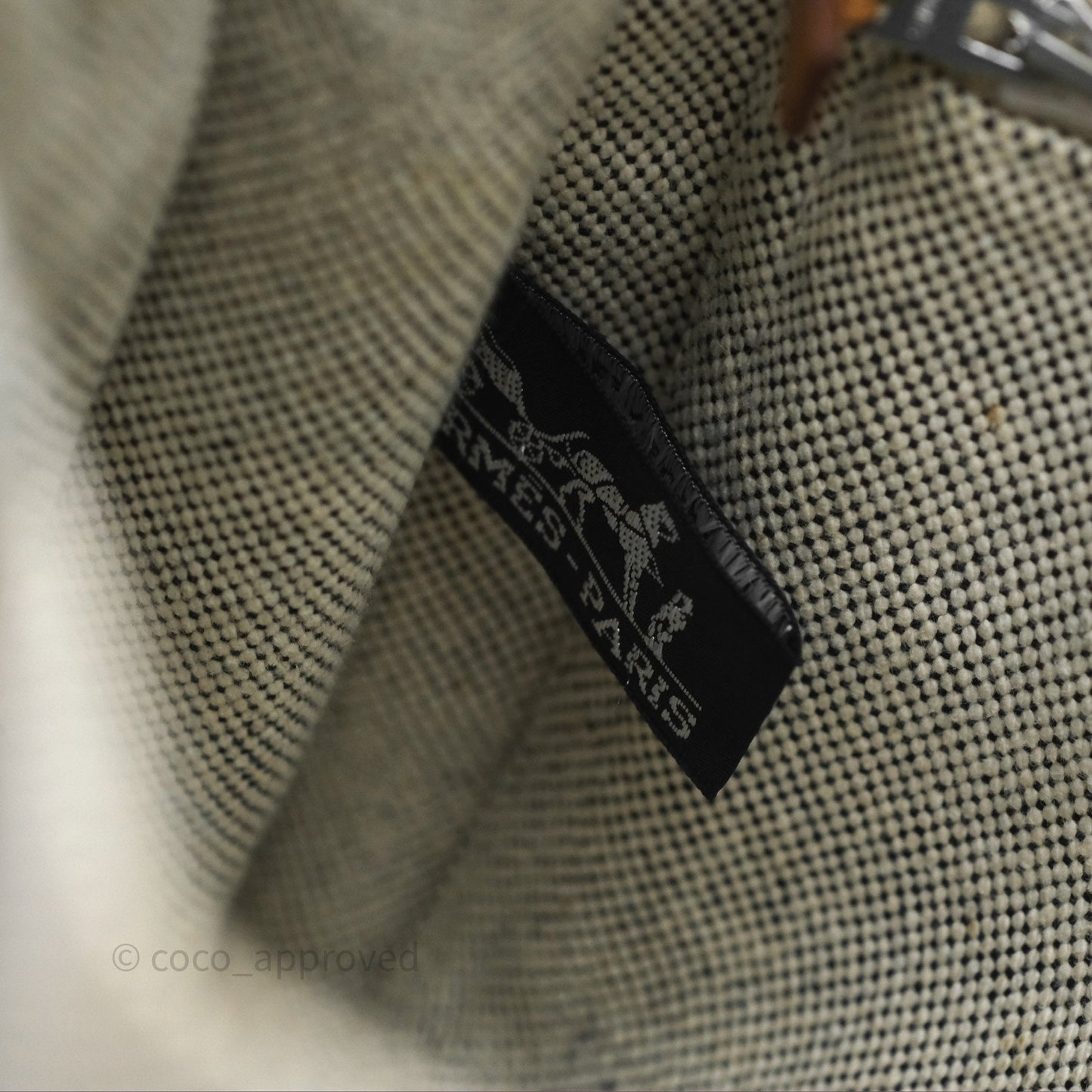 Hermès Herline Tote Bag Grey Canvas Palladium Hardware