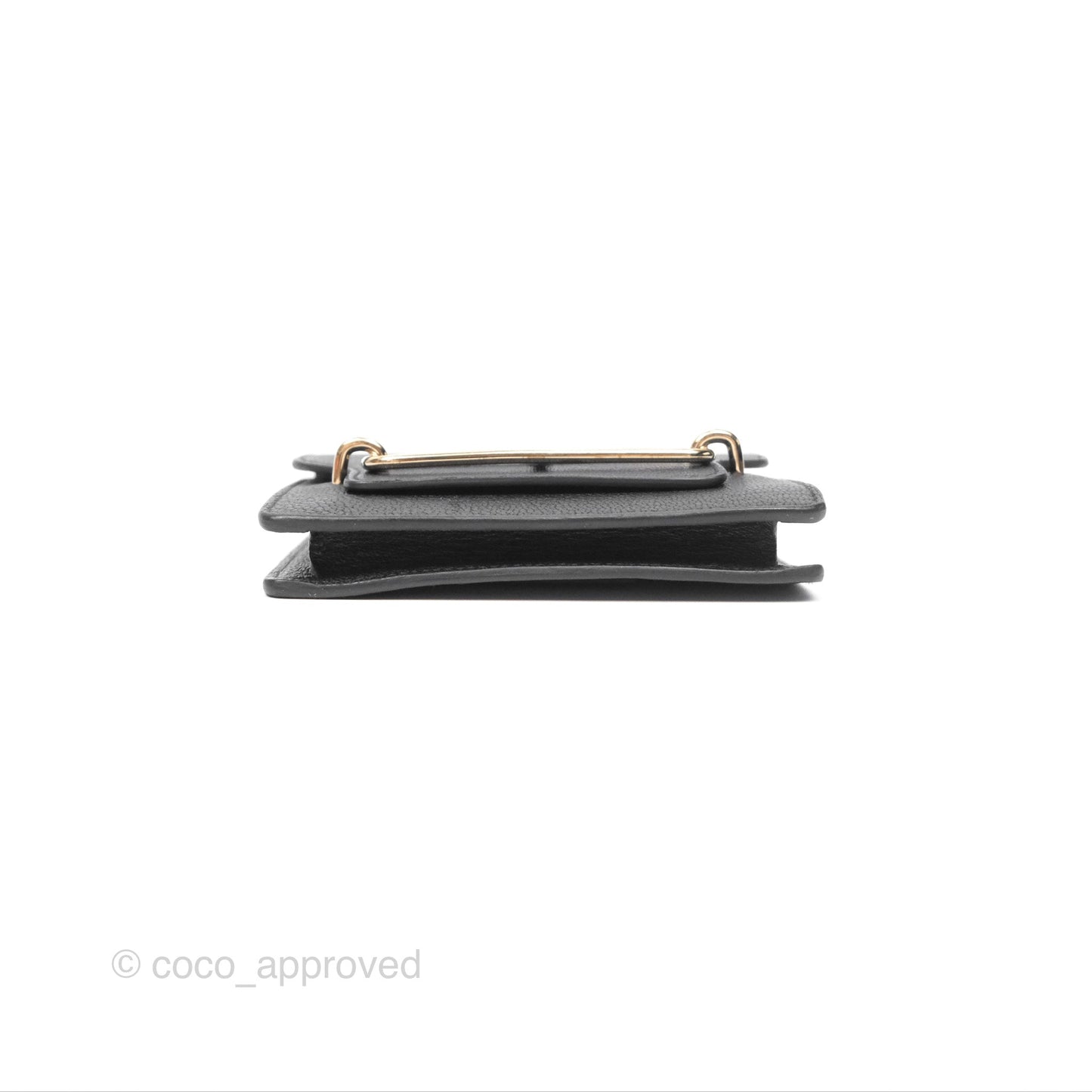 Hermès Roulis Slim Wallet Black Noir 89 Chevre Mysore Gold Hardware