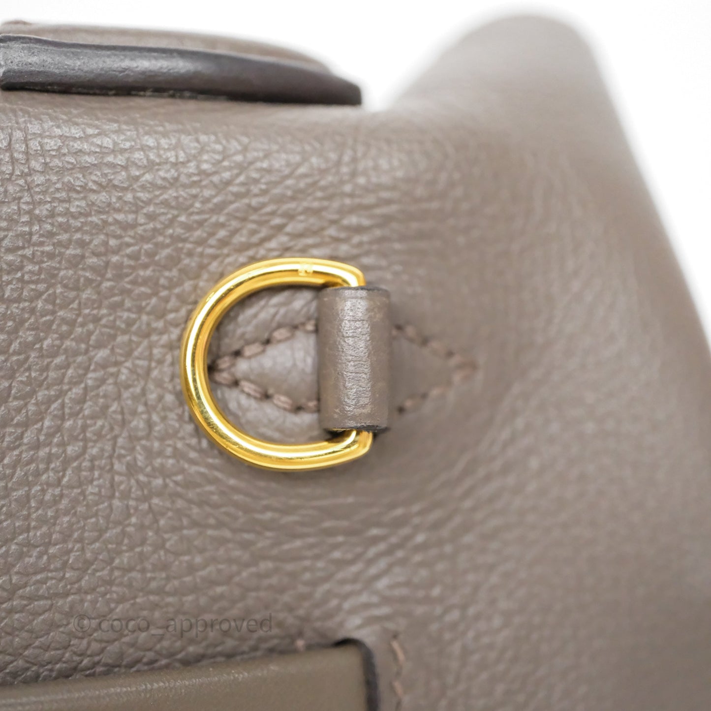 Hermès 24/24 21 Mini Gris Etain 8F Evercolor/ Swift Gold Hardware