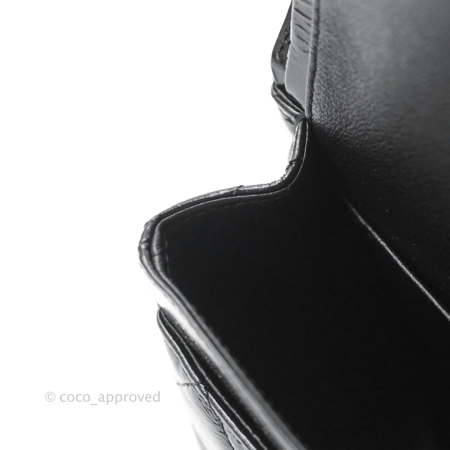 Chanel Classic Small S/M Flap Shiny Crumpled Calfskin So Black