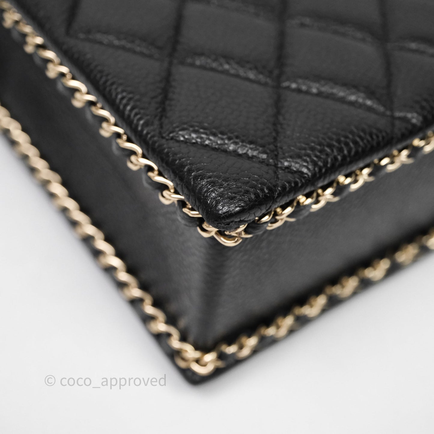 Chanel Evening Bag Caviar Black Gold Hardware