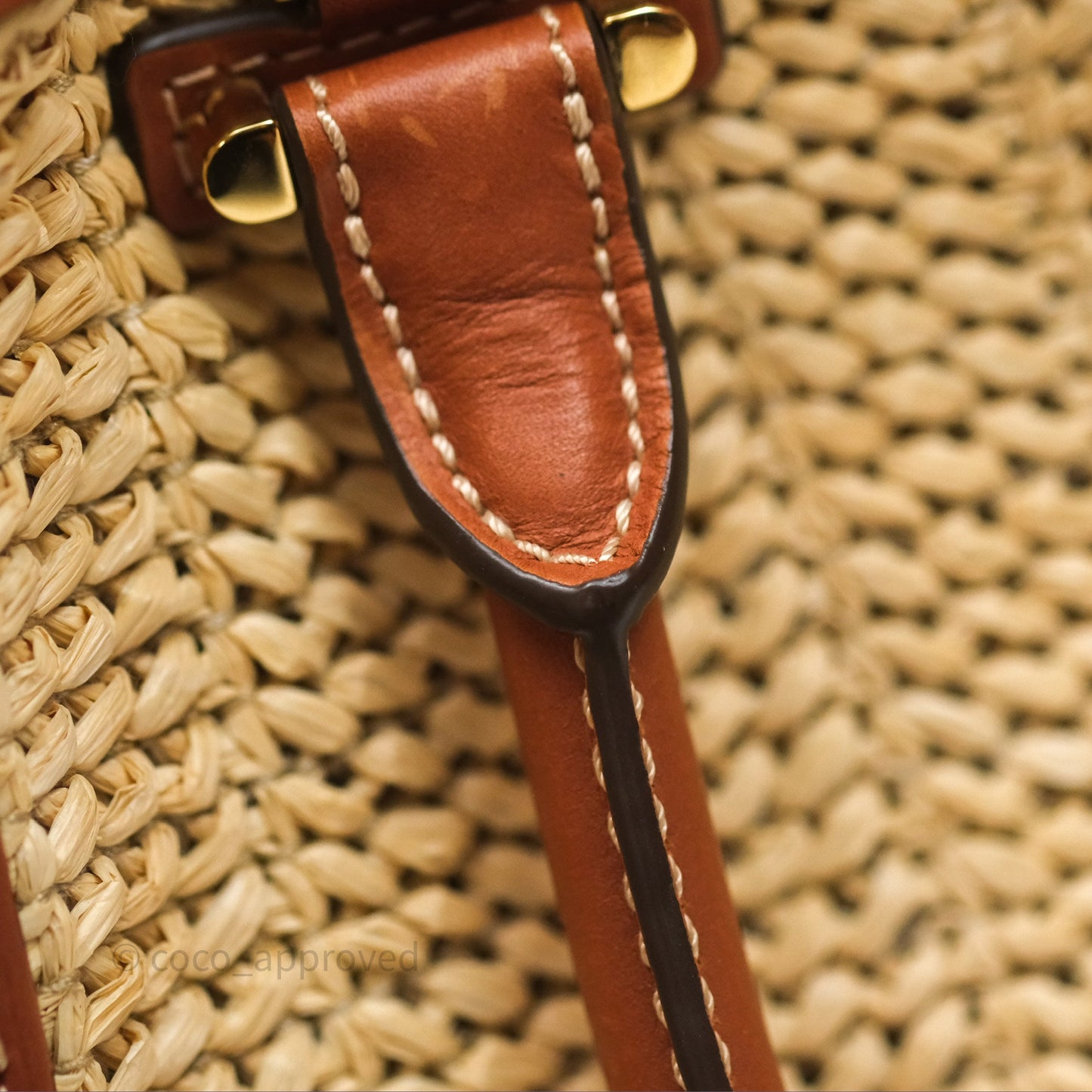 Delvaux Cool Box MM Bohème Raffia Brown