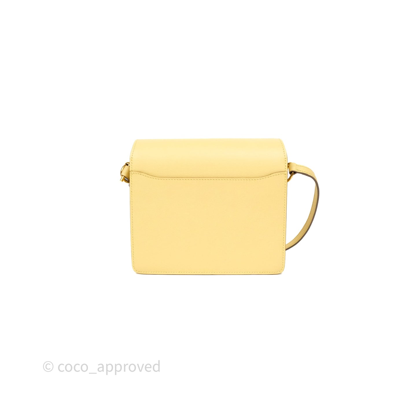 Hermès Roulis Mini 18 Jaune Poussin 1Z Swift Gold Hardware