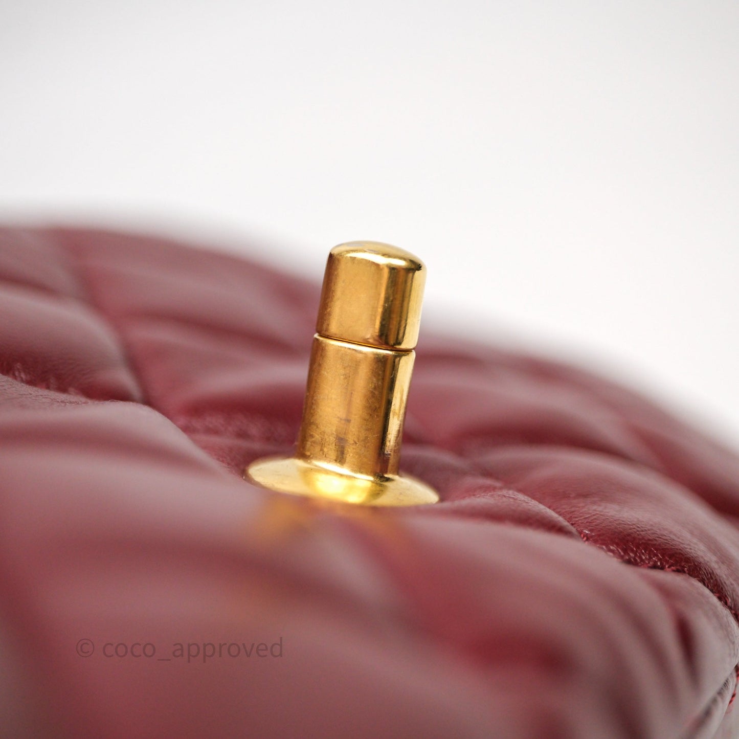 Chanel Small All Slide Adjustable Chain Flap Bag Burgundy Lambskin Aged Gold Hardware