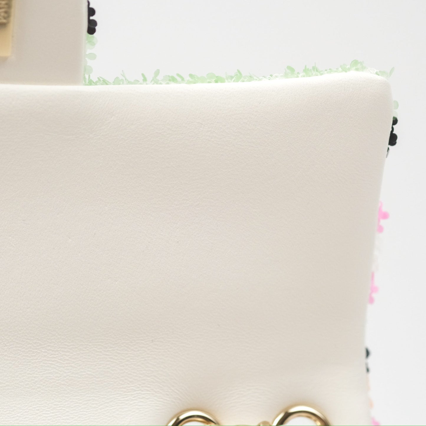 Chanel Mini Sequins Logo Flap Bag Multicolour Gold Hardware 22S