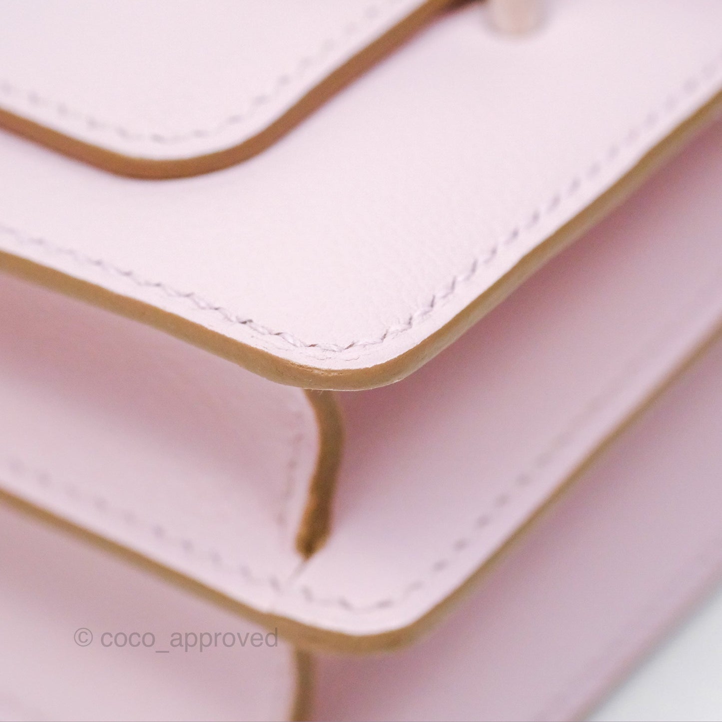 Hermès Roulis Mini 18 Mauve Pale Evercolor Palladium Hardware