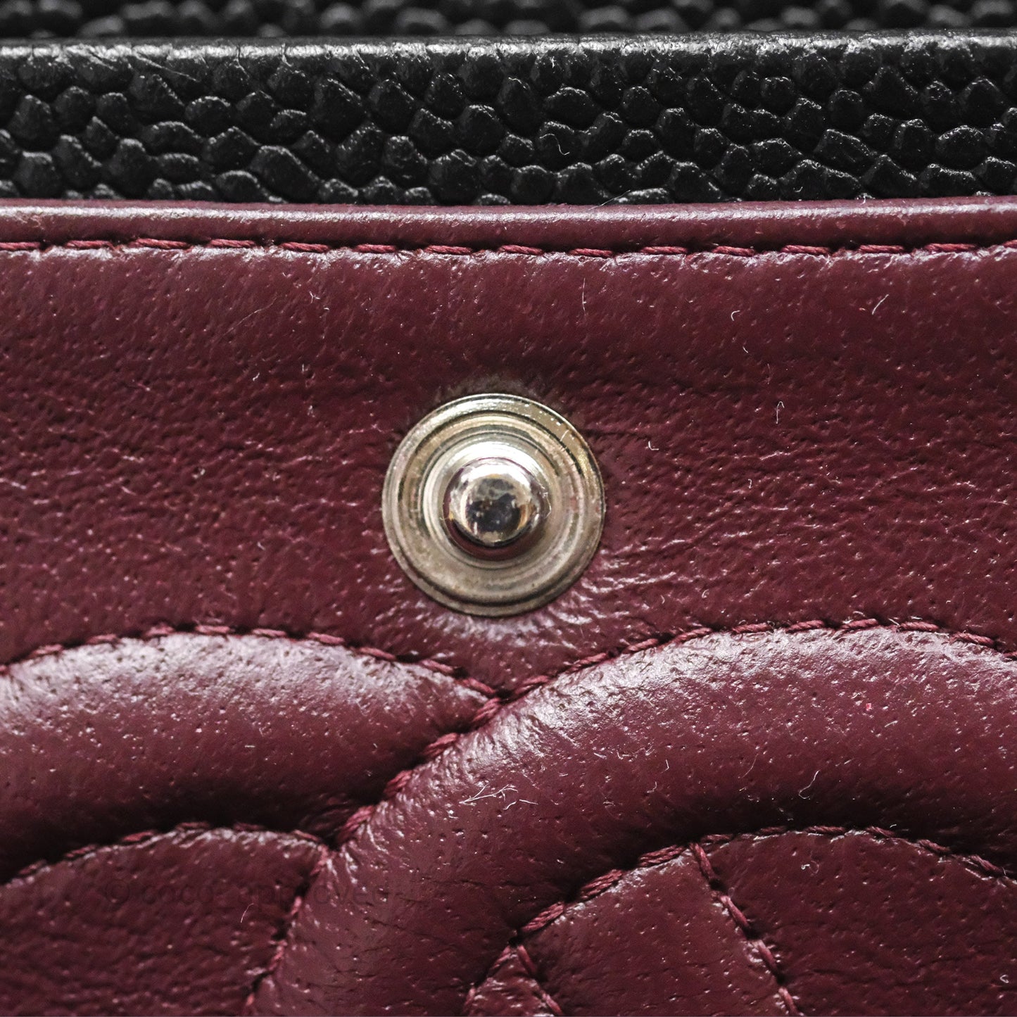 Chanel Classic M/L Medium Flap Quilted Black Caviar Silver Hardware