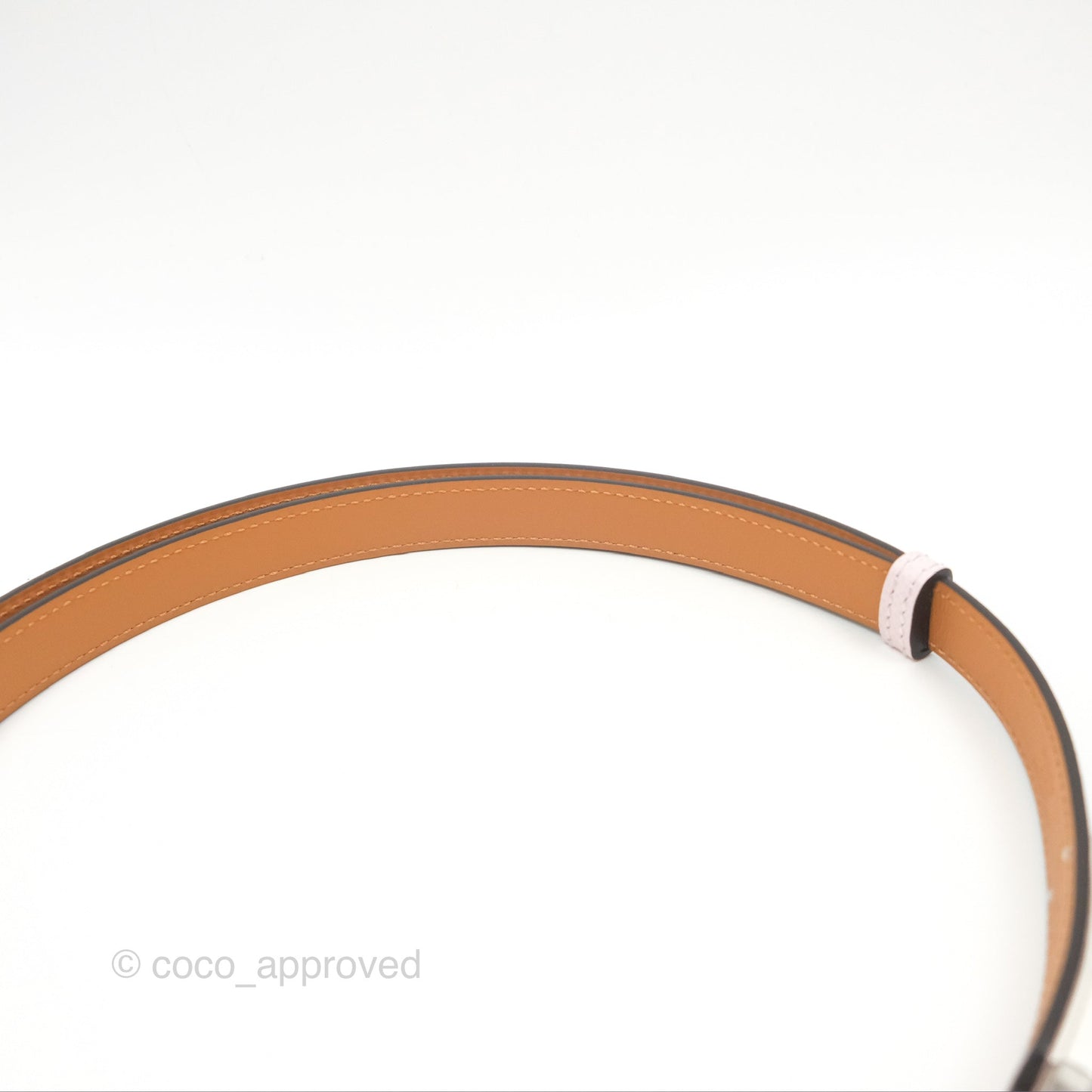 Hermès Kelly Buckle Belt Mauve Pâle Epsom Palladium Hardware