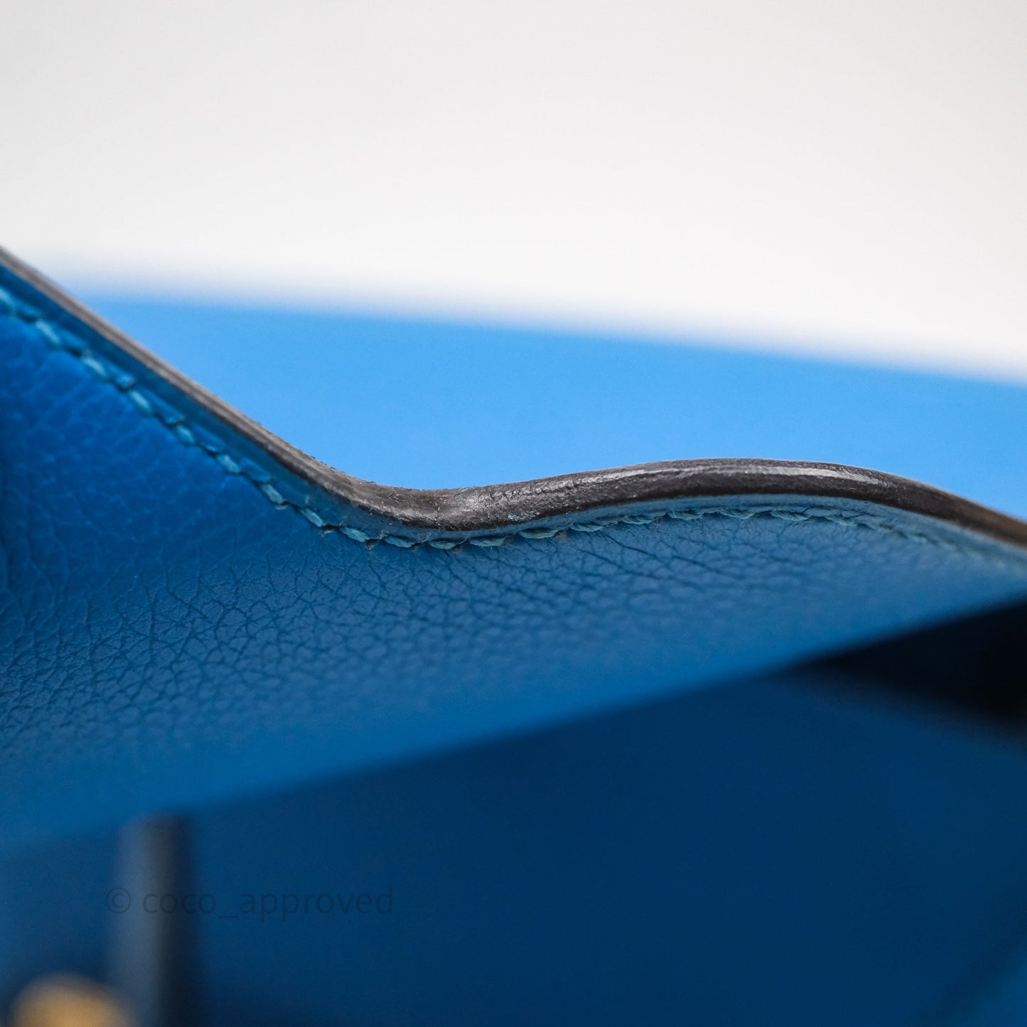 Hermès Roulis Mini 18 Bleu Zanzibar B3 Evercolor Gold Hardware