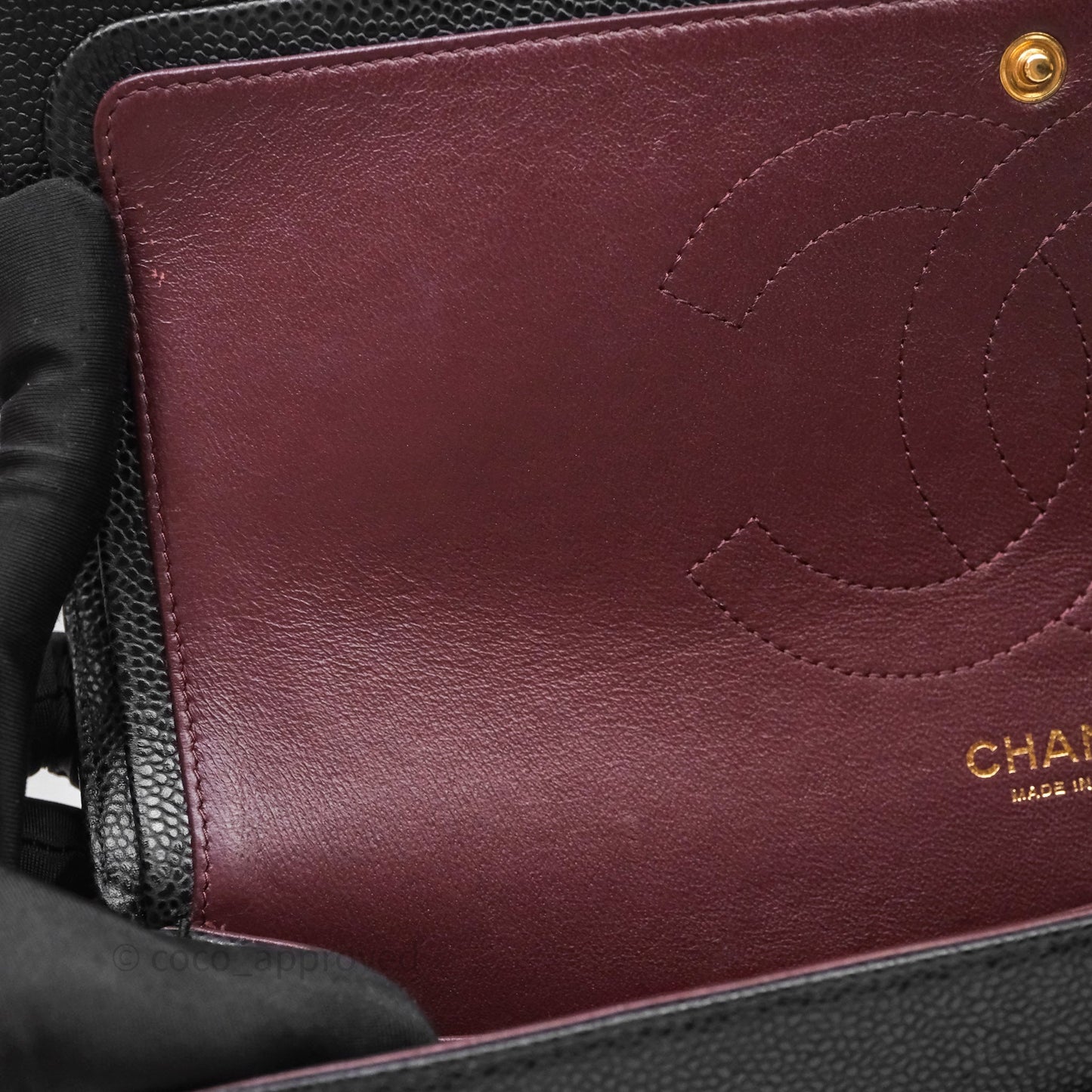 Chanel Jumbo Double Flap Black Caviar Gold Hardware⁣⁣
