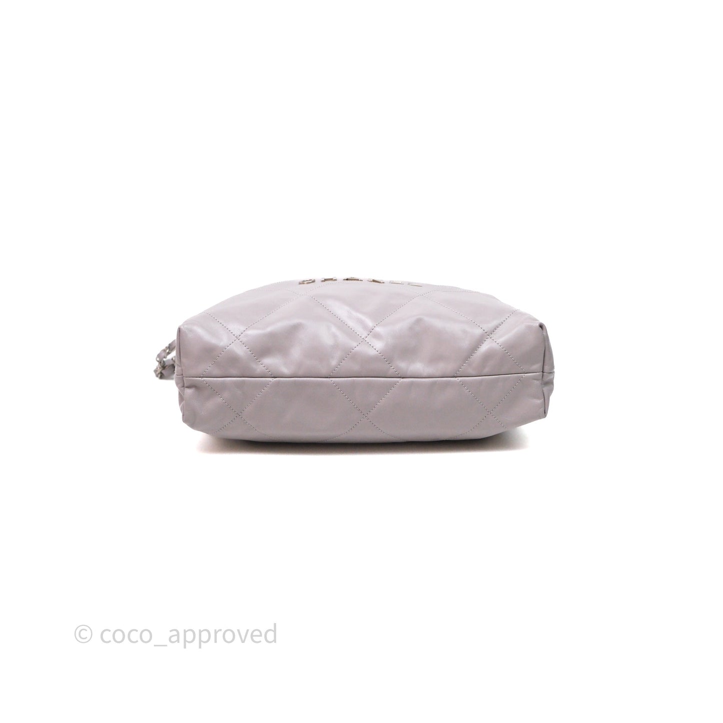 Chanel 22 Small Grey Aged Calfskin Matte Silver Hardware
