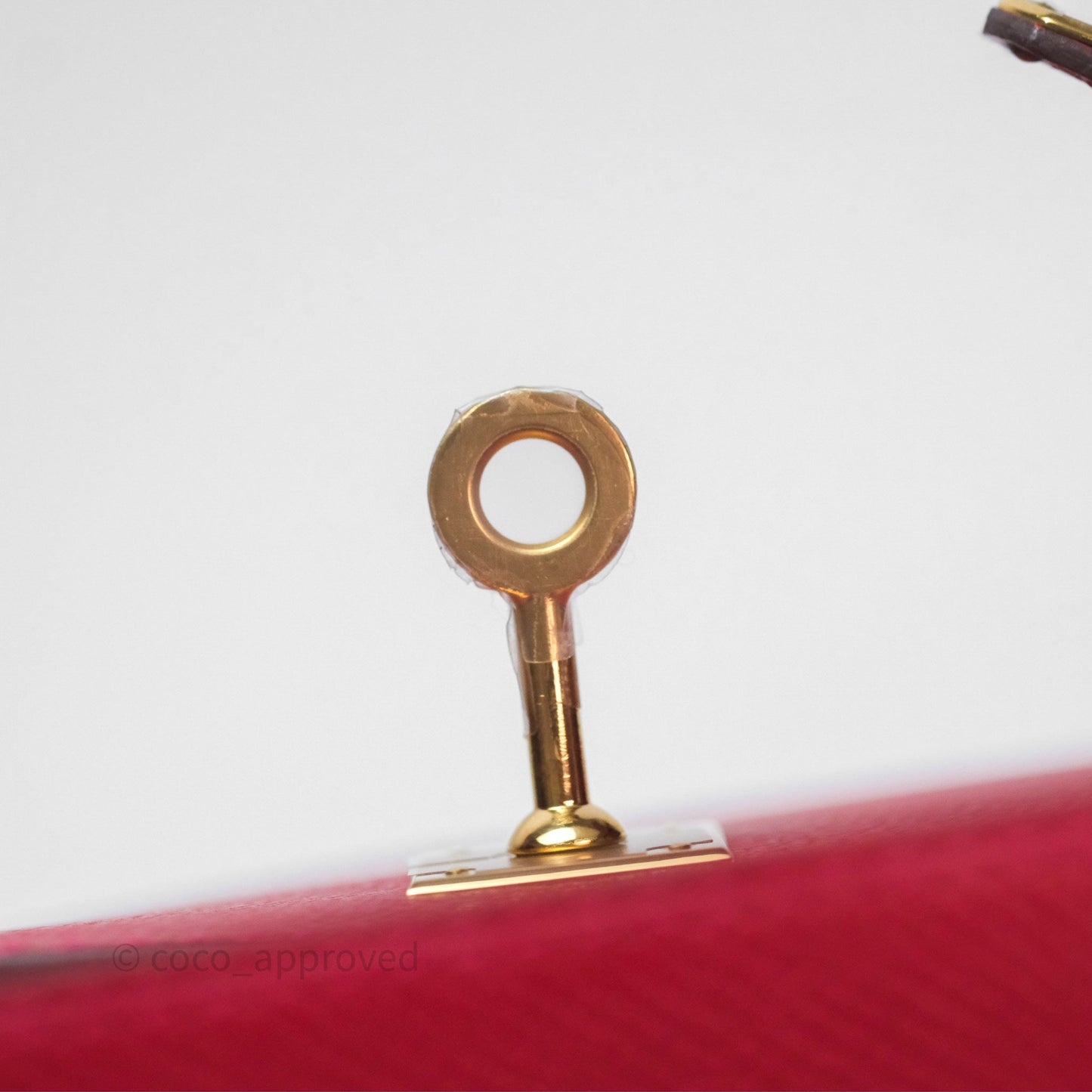 Hermès Sellier Kelly 25 Rouge Casaque Q5 Epsom Gold Hardware