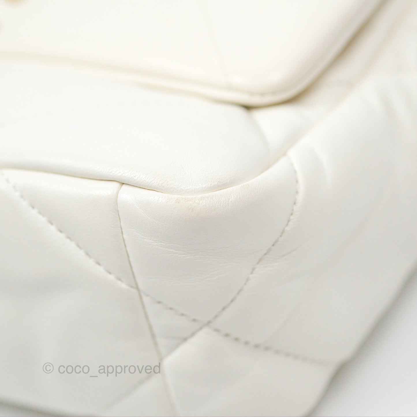 Chanel 19 Small Ivory White Lambskin Mixed Hardware