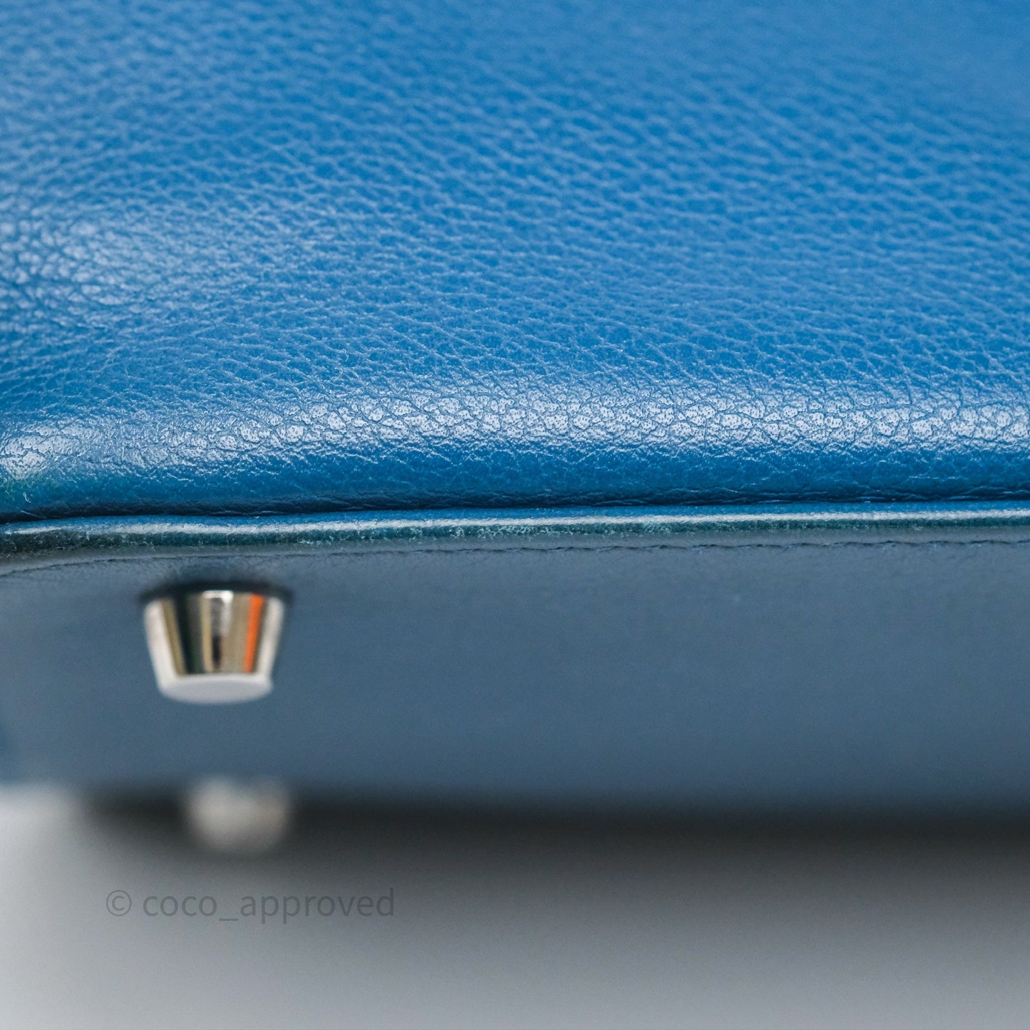 Hermès ToolBox 20 Bleu Cobalt 7C Evercolor Palladium Hardware