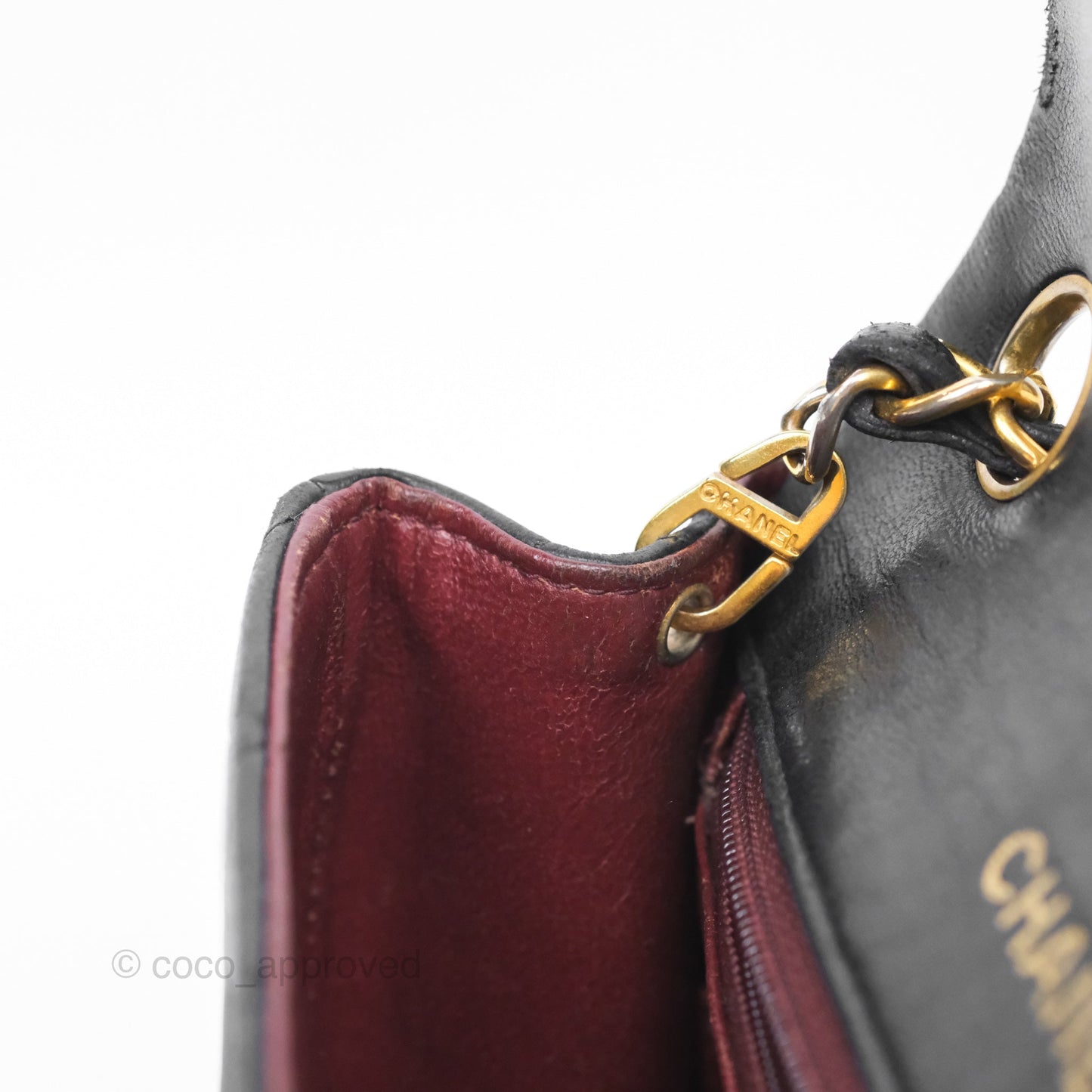 Chanel Vintage Mini Square Black Lambskin 24K Gold Hardware