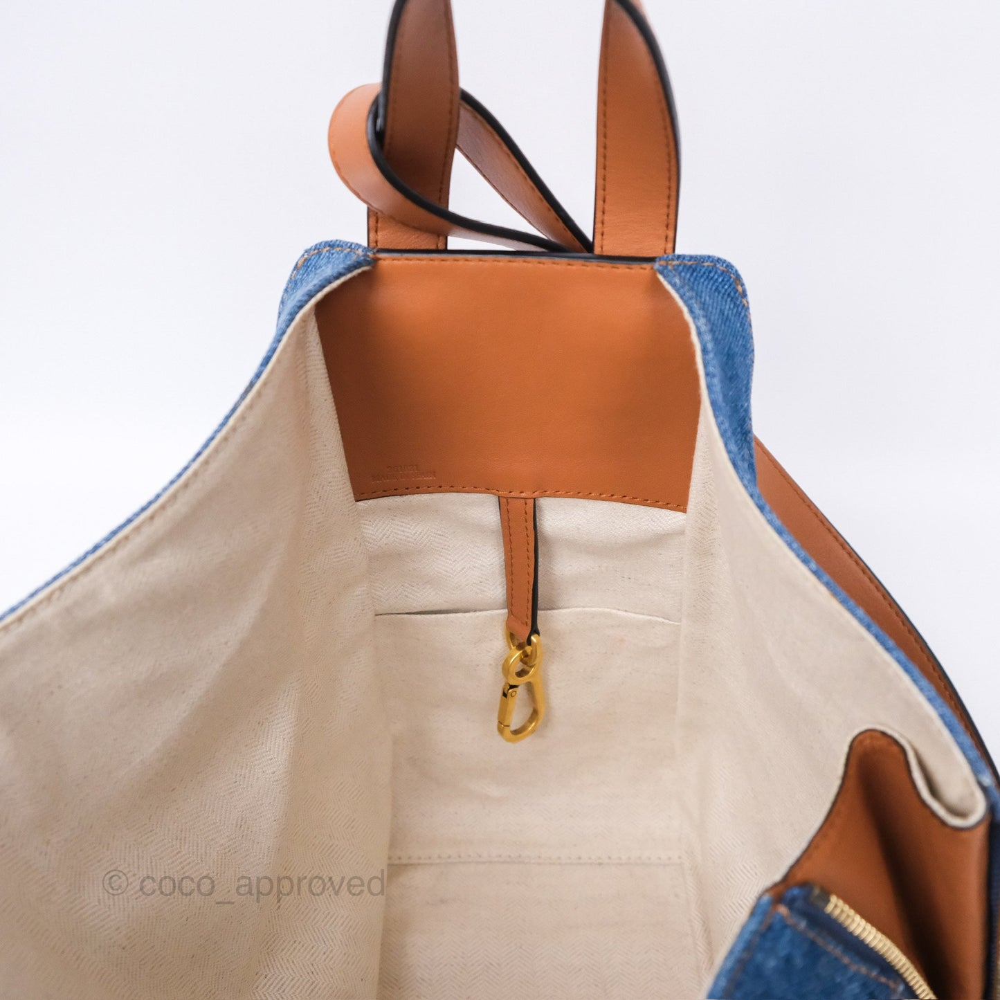 Loewe Small Hammock Shoulder Bag Denim Tan