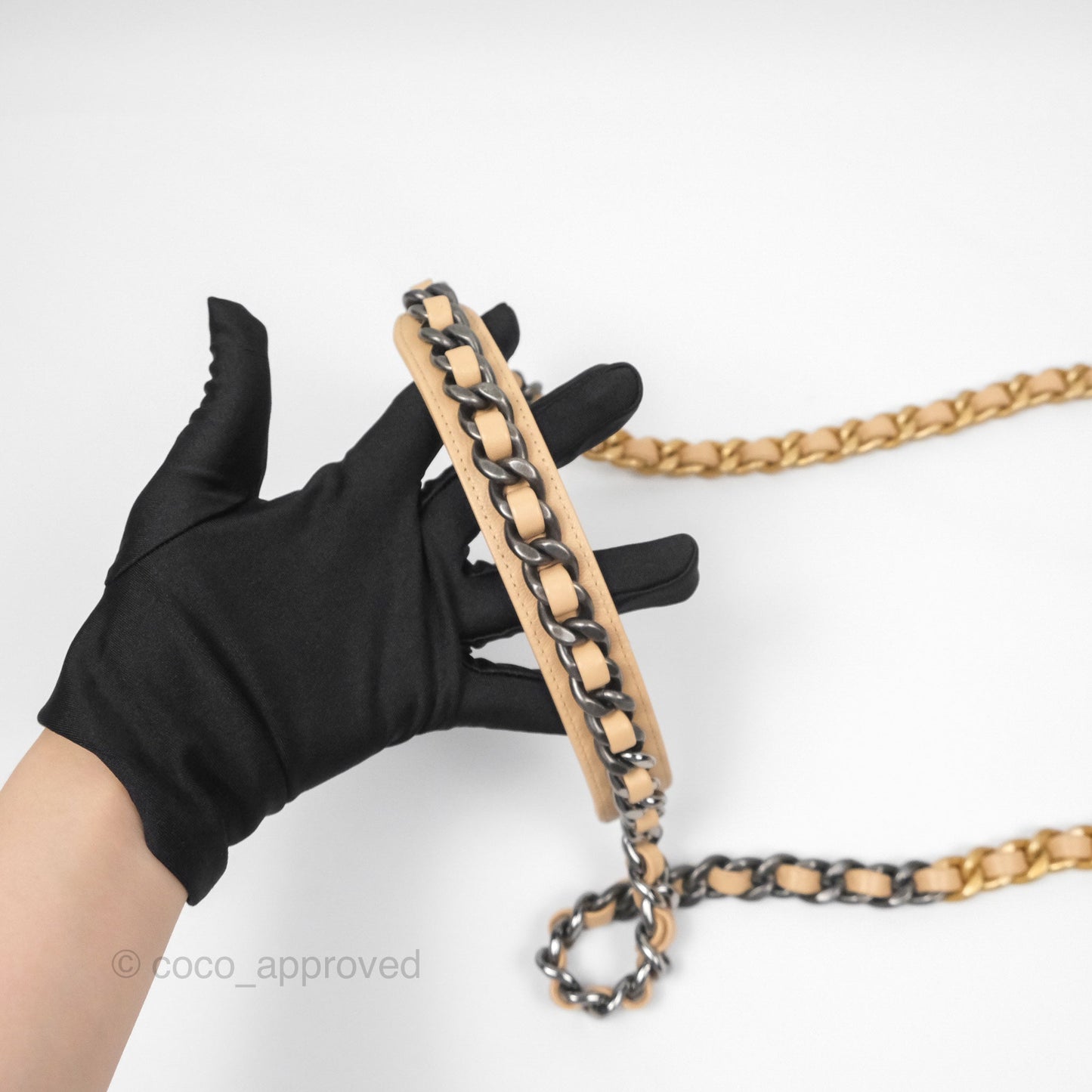 Chanel 19 Small Beige Mixed Hardware