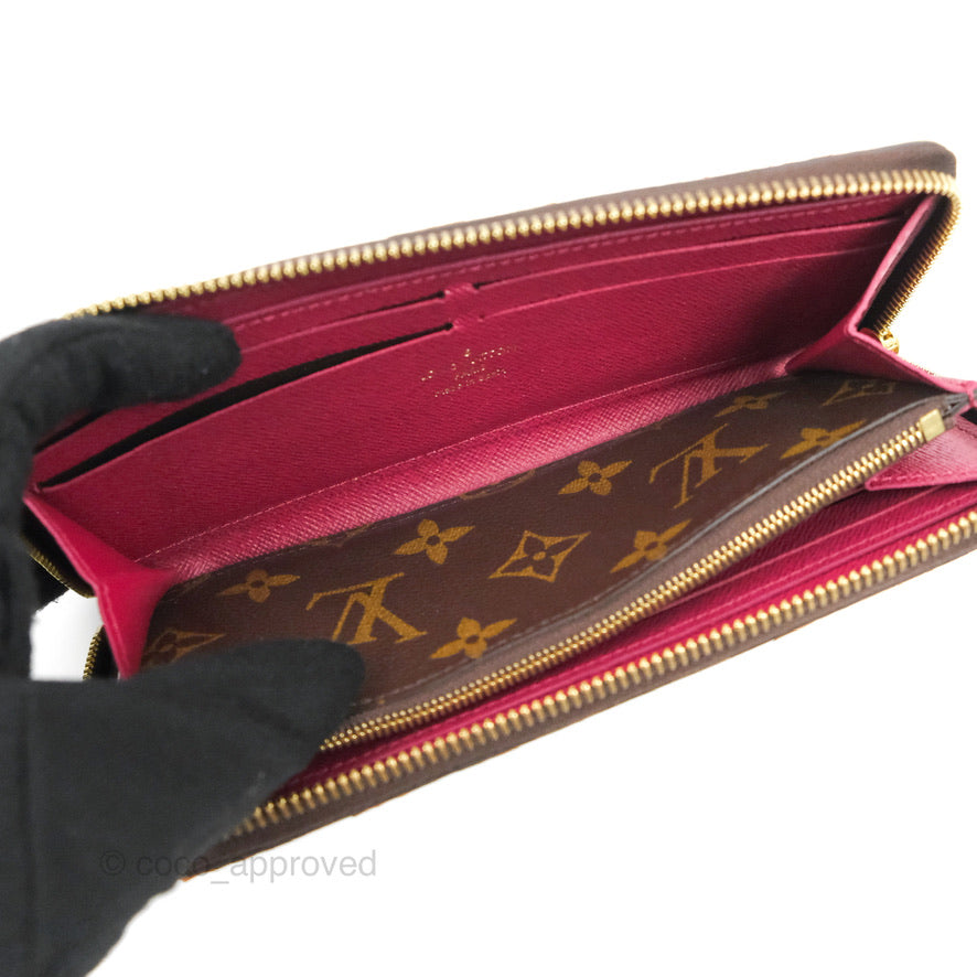 Louis Vuitton Clémence Wallet Monogram Canvas Fuchsia