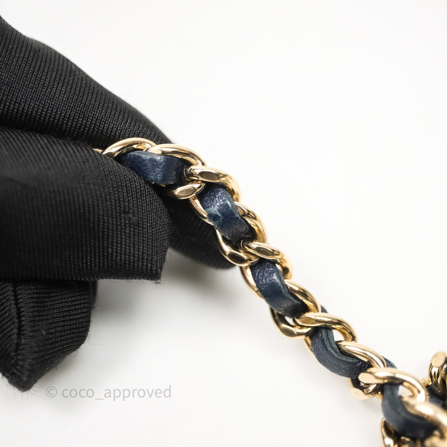 Chanel Trendy CC WOC Wallet On Chain Navy Lambskin Gold Hardware